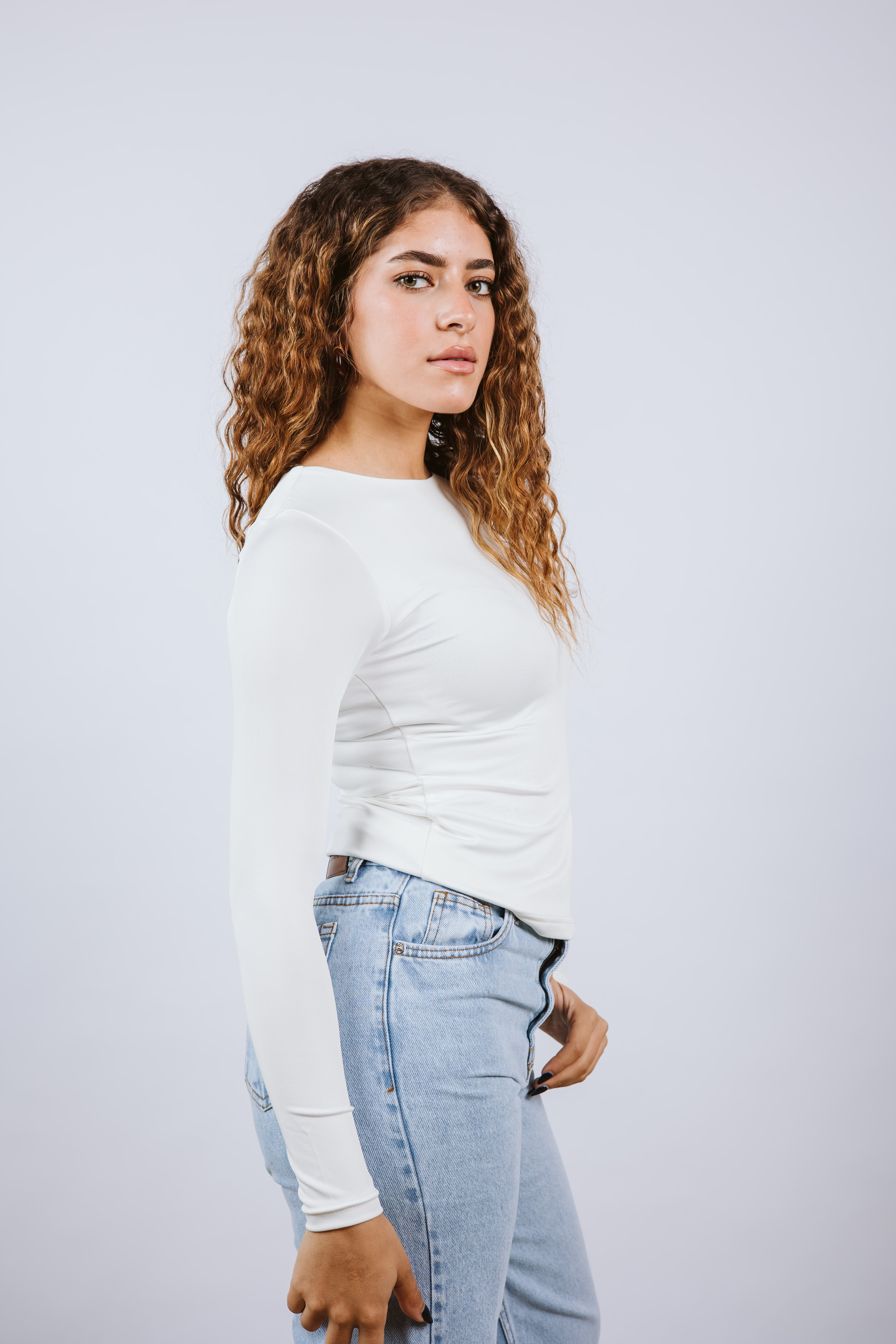 Crew Neck Long Sleeve Top