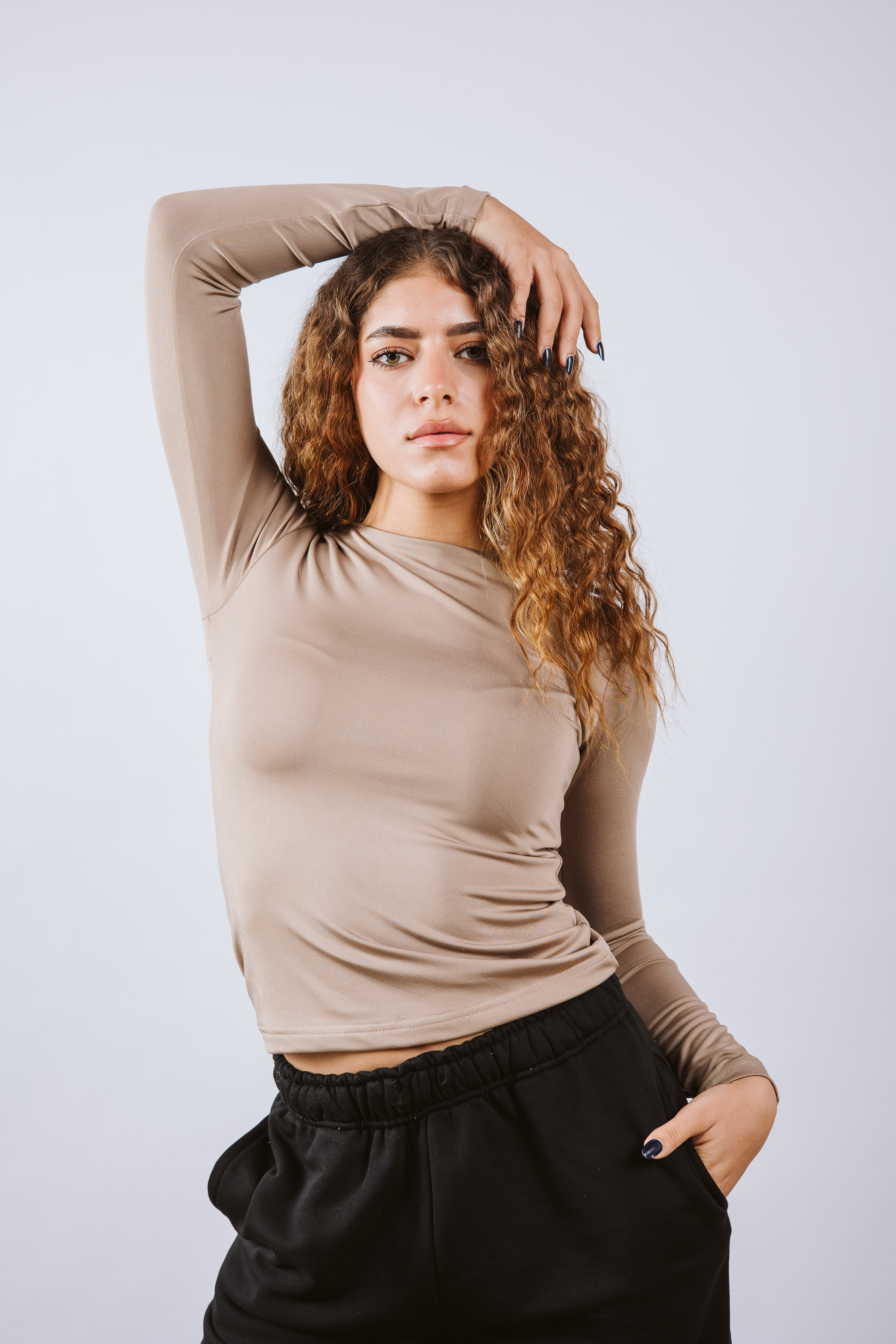 Crew Neck Long Sleeve Top