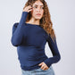 Crew Neck Long Sleeve Top