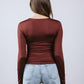 Crew Neck Long Sleeve Top