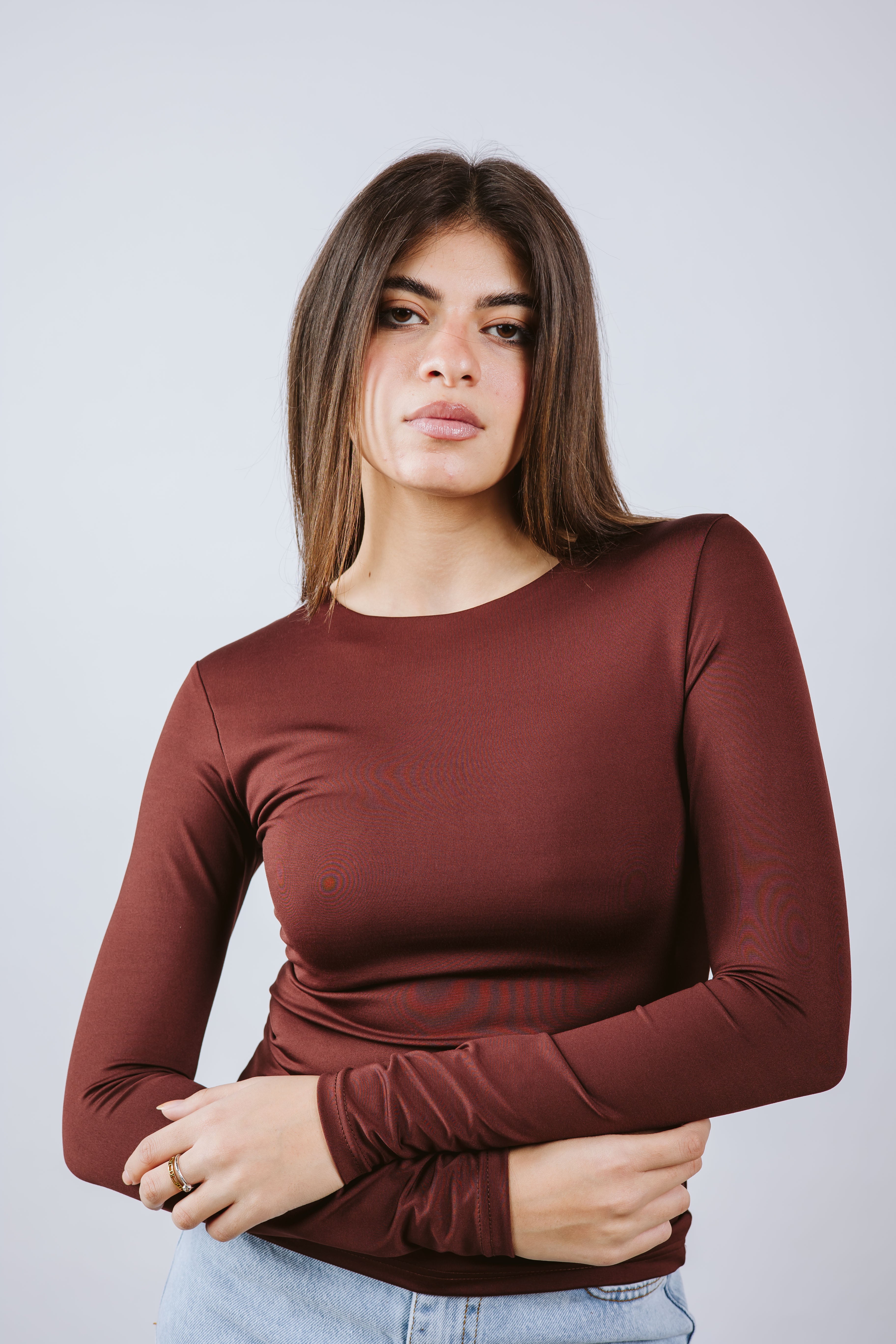 Crew Neck Long Sleeve Top