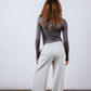 Crew Neck Long Sleeve Top