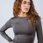 Crew Neck Long Sleeve Top