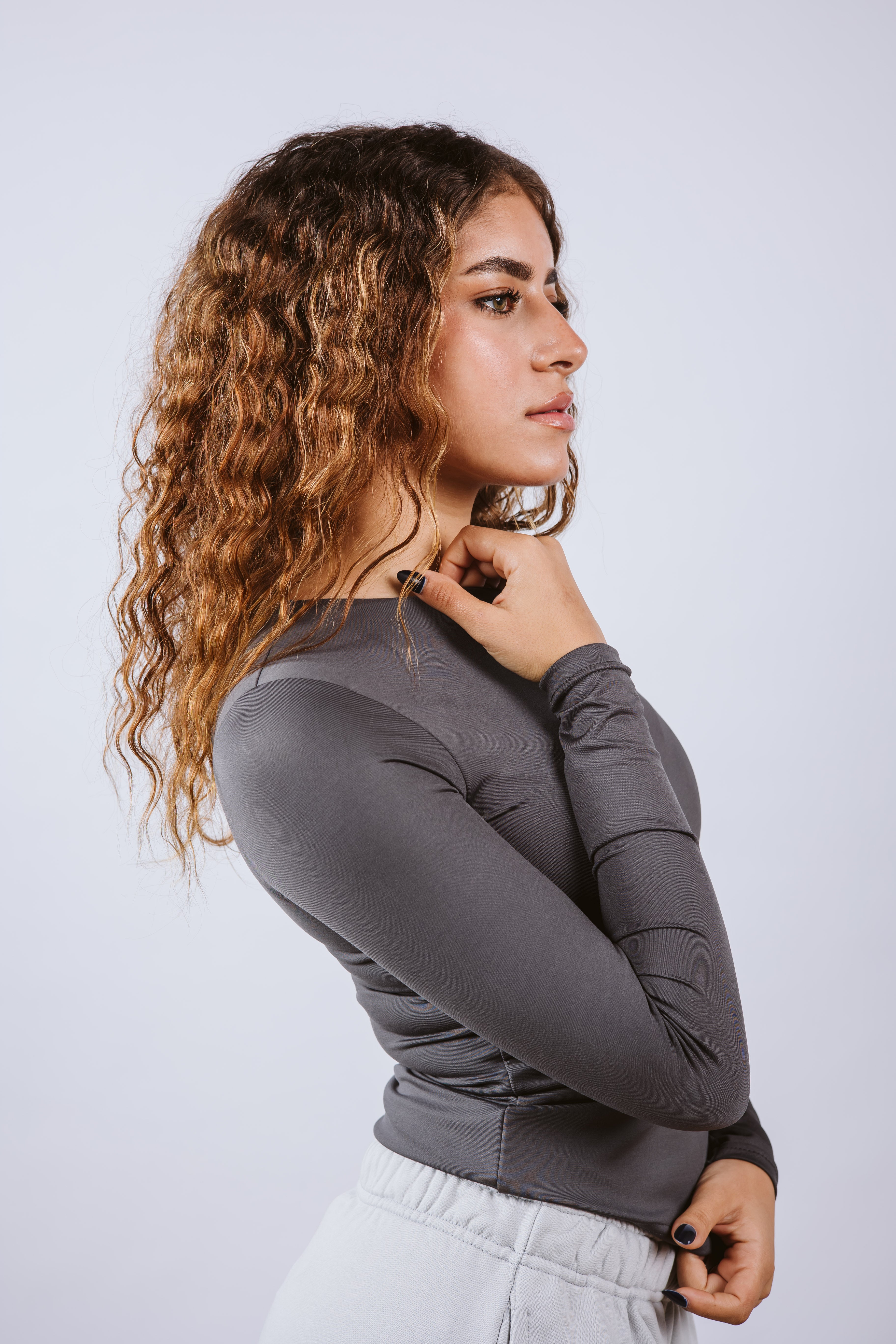 Crew Neck Long Sleeve Top