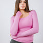 Square Neck Long Sleeve Top