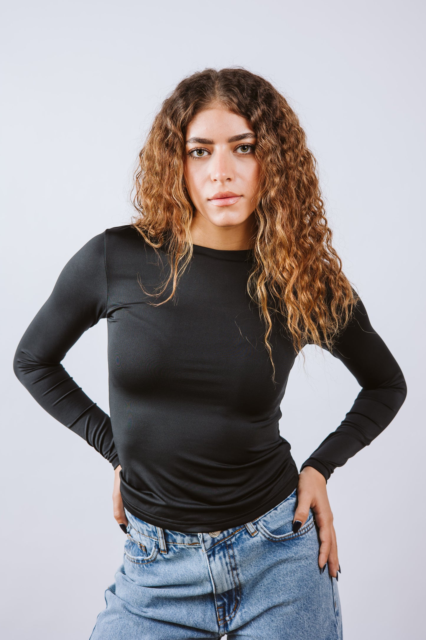 Crew Neck Long Sleeve Top