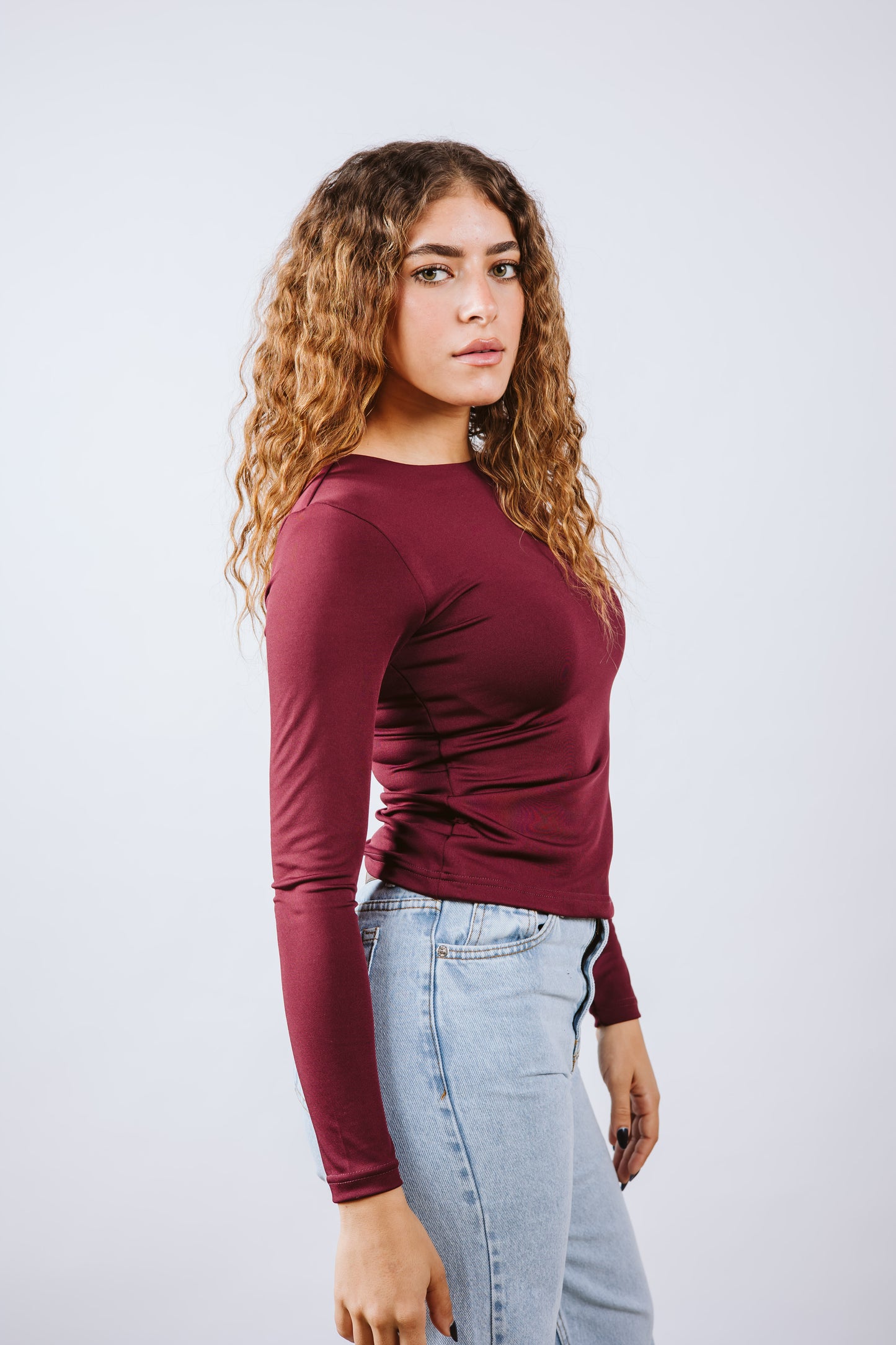 Crew Neck Long Sleeve Top