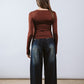 Square Neck Long Sleeve Top