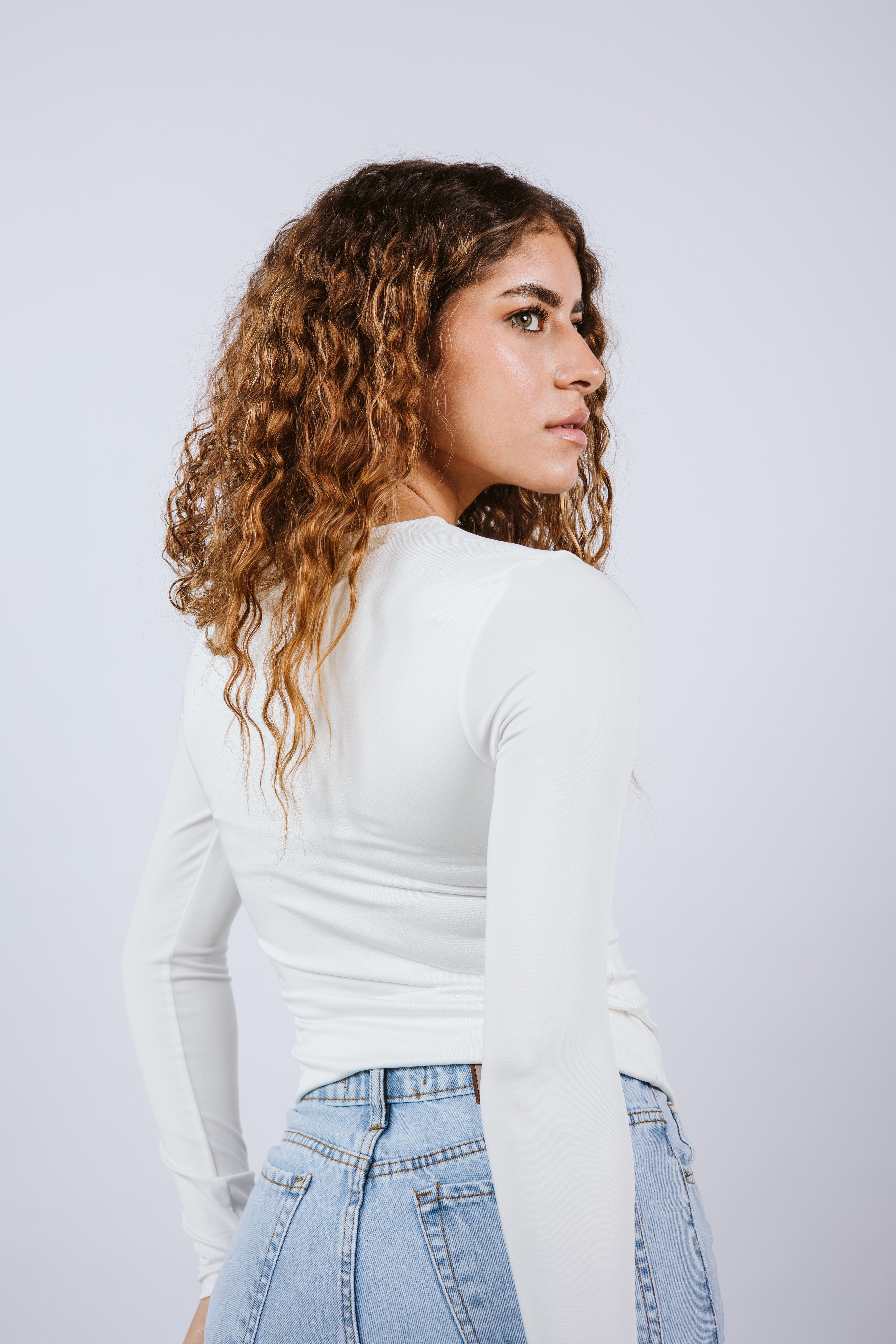 Crew Neck Long Sleeve Top