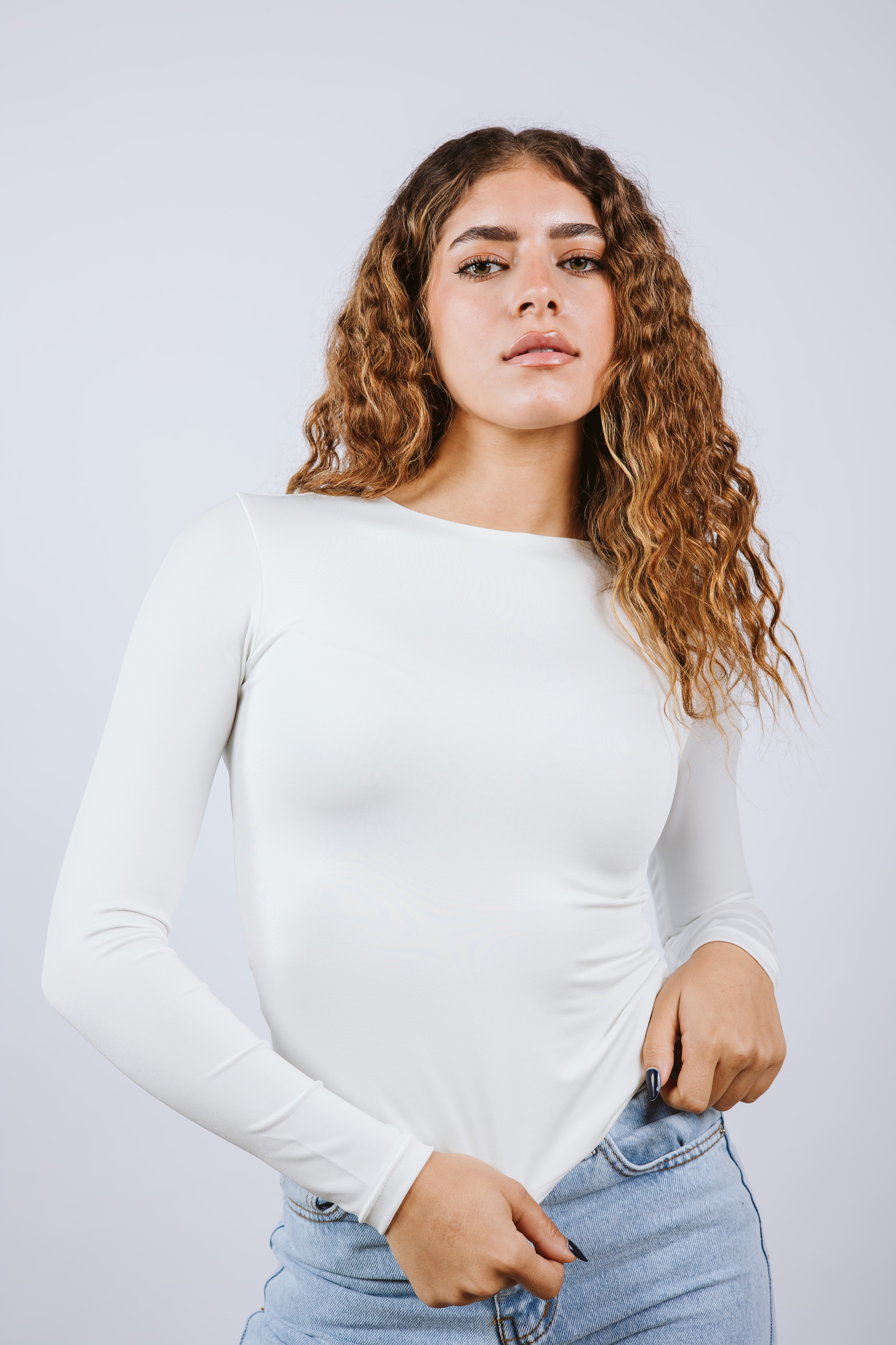 Crew Neck Long Sleeve Top
