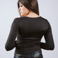 Square Neck Long Sleeve Top