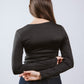 Square Neck Long Sleeve Top