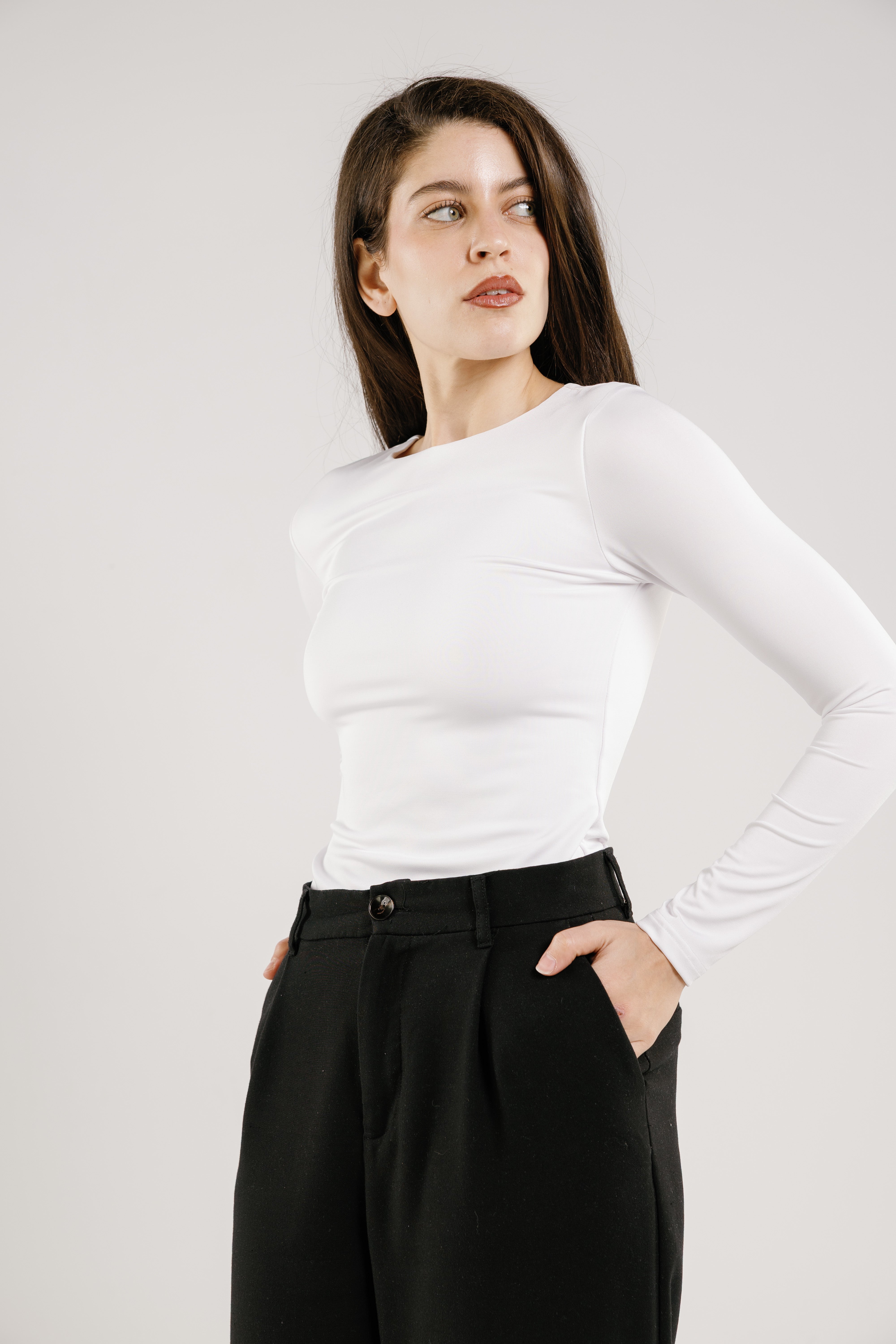 Crew Neck Long Sleeve Top