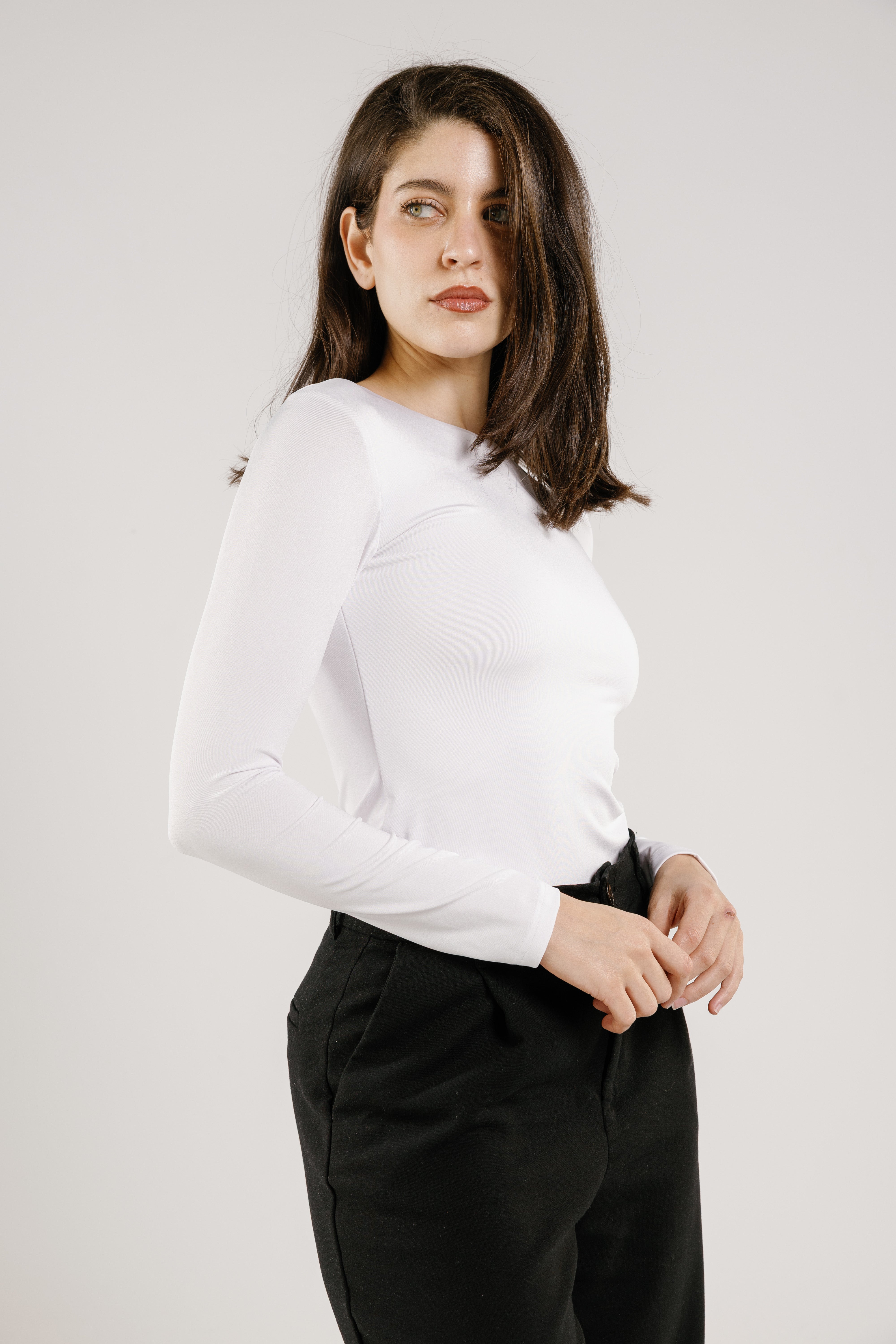 Crew Neck Long Sleeve Top