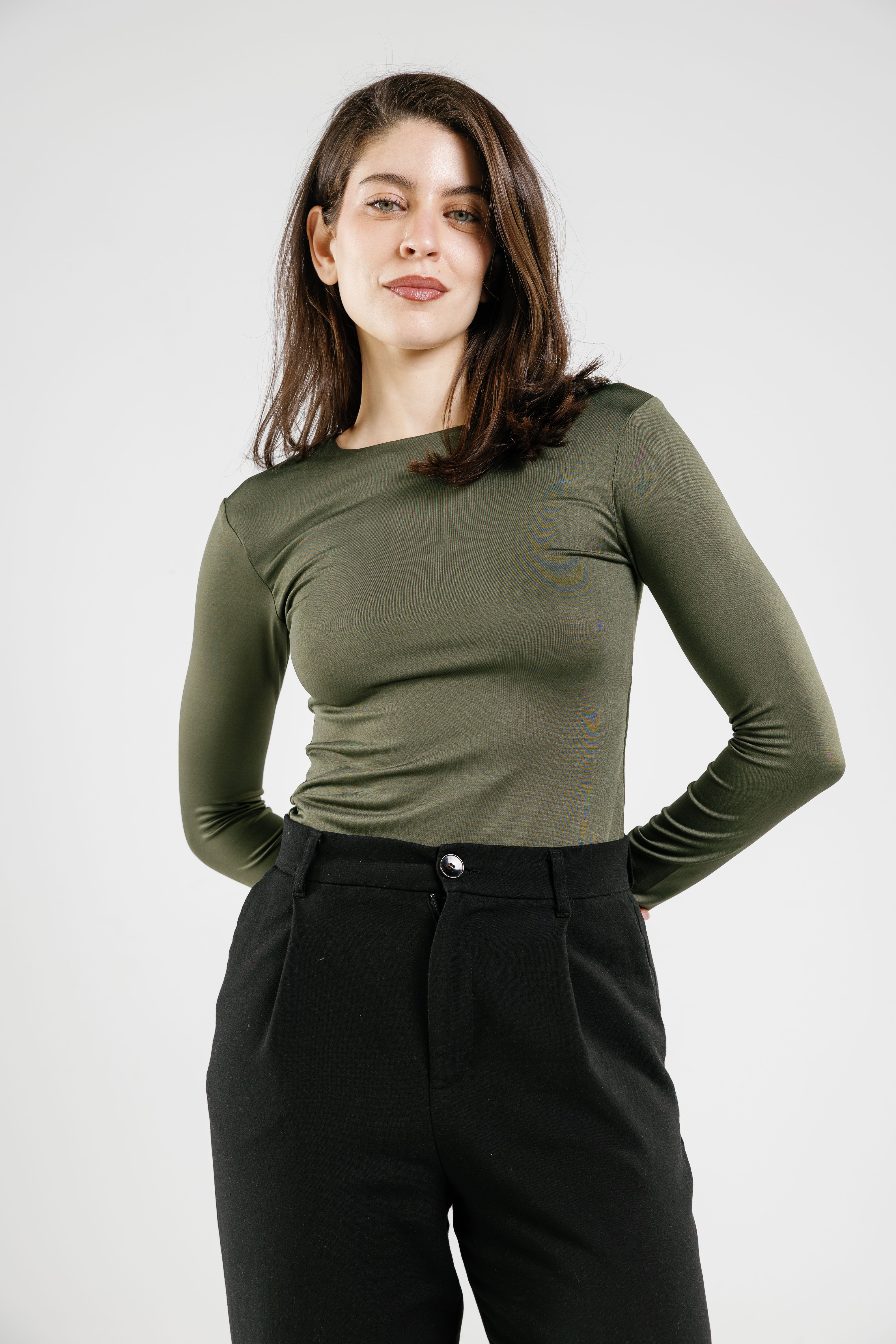 Crew Neck Long Sleeve Top