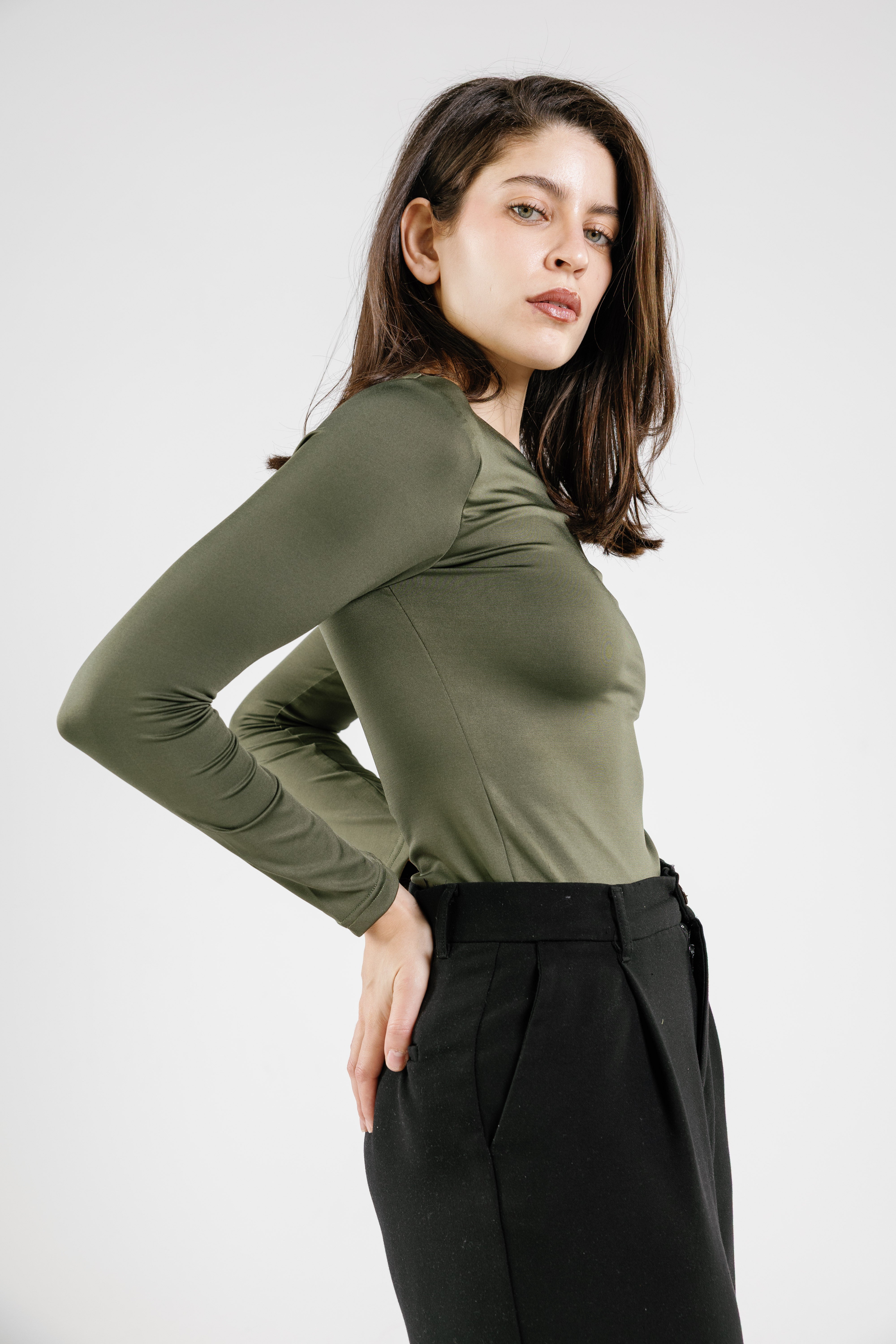 Crew Neck Long Sleeve Top