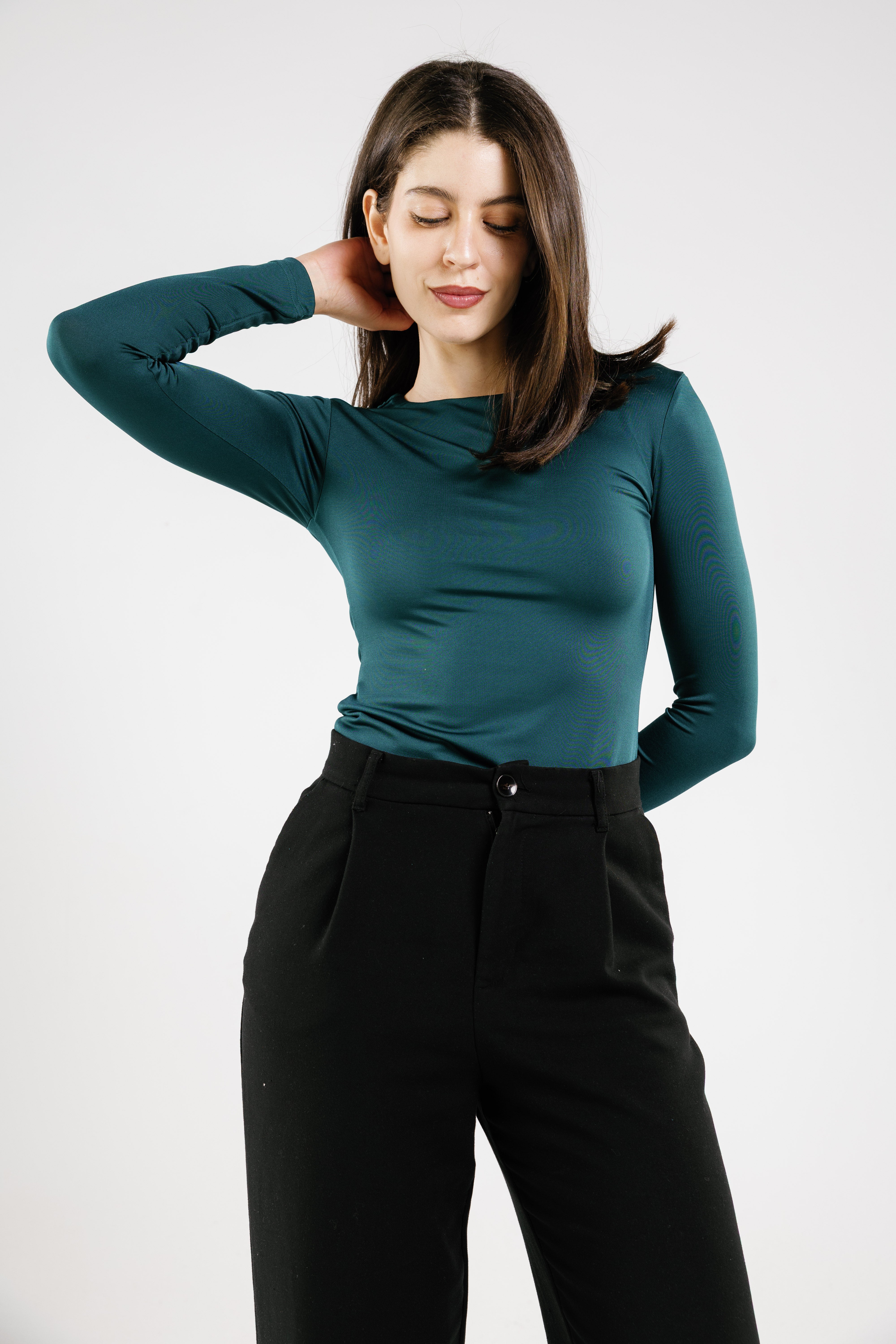 Crew Neck Long Sleeve Top