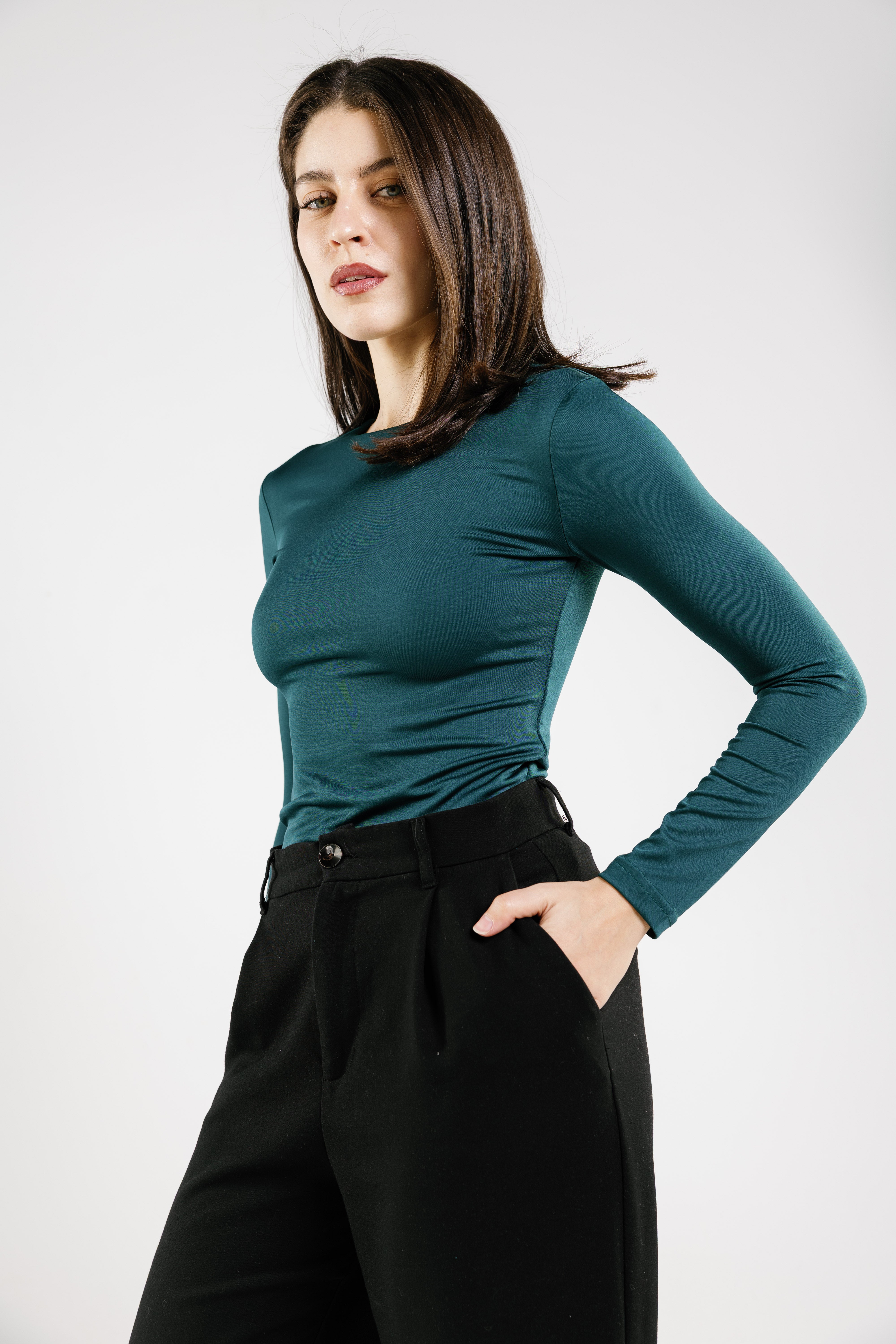 Crew Neck Long Sleeve Top