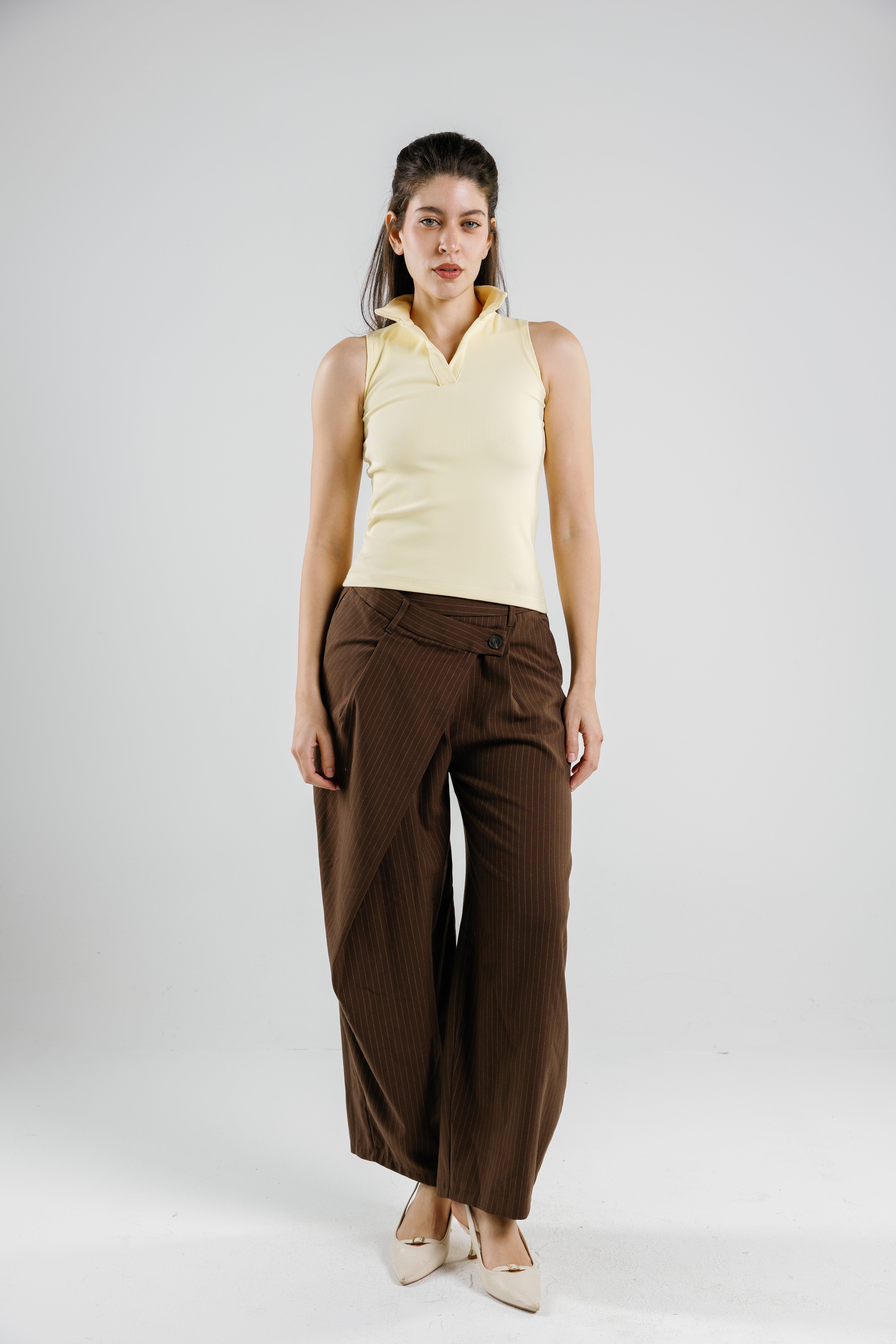 Ribbed Polo Sleeveless