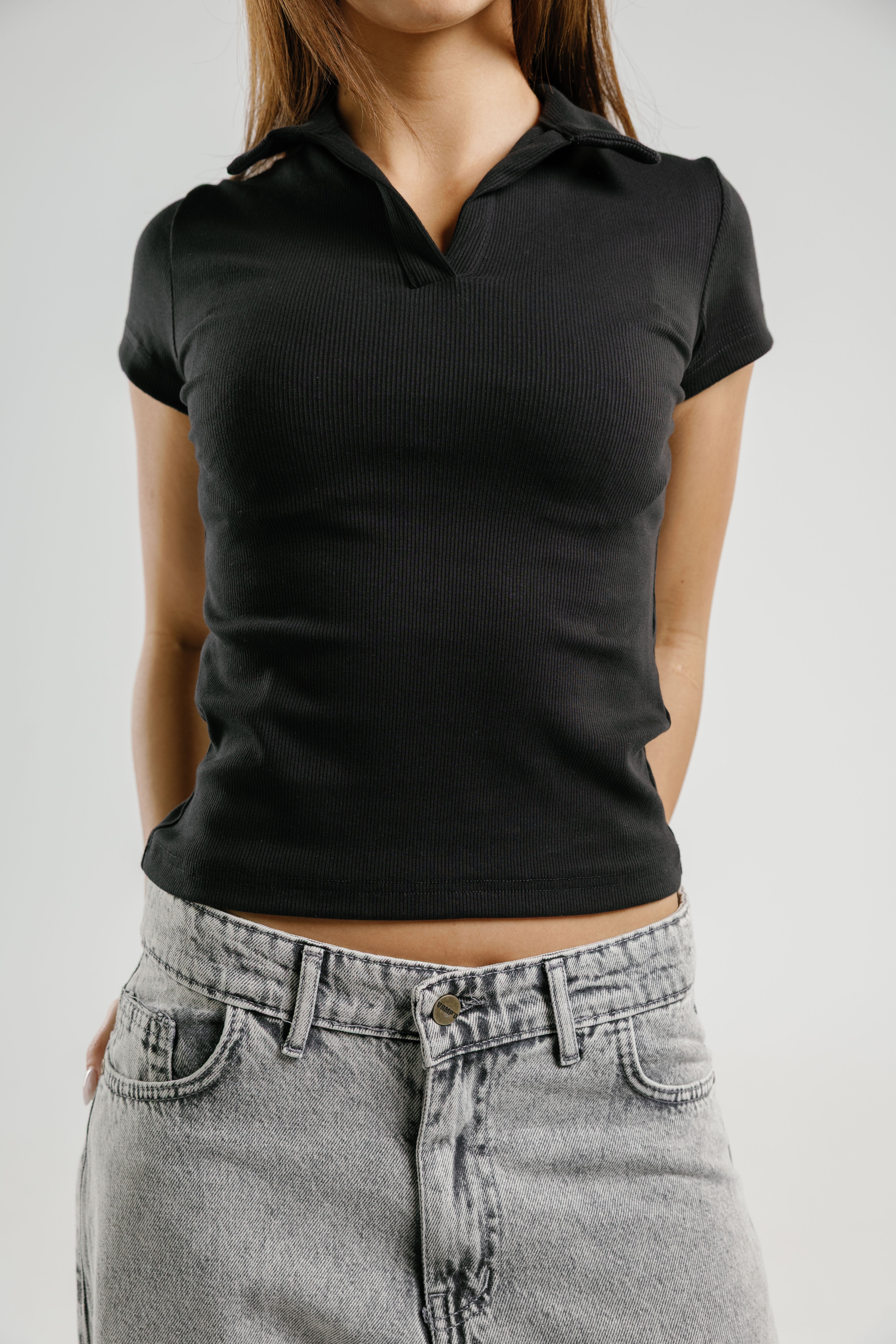 Ribbed Polo Short Sleeve