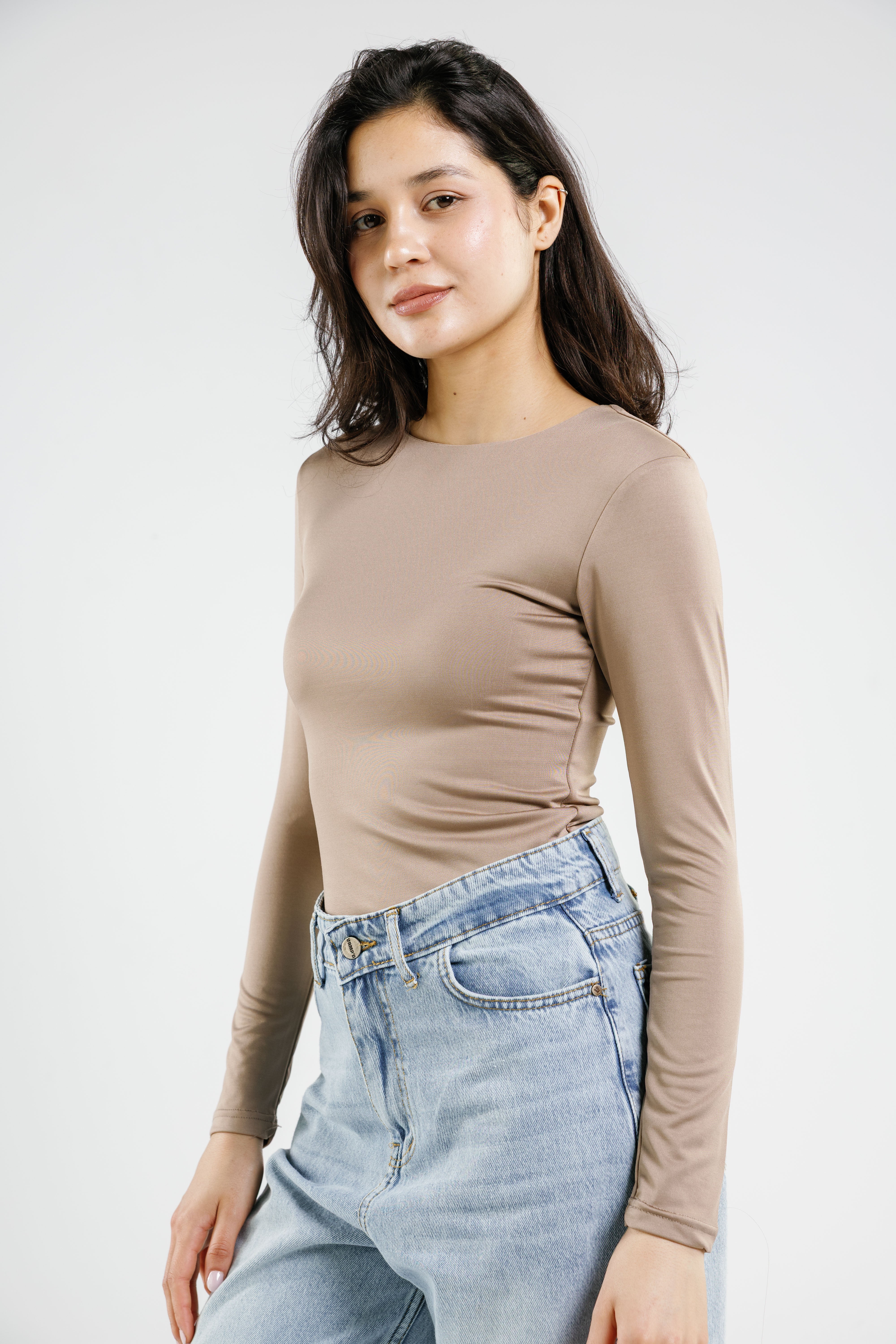 Crew Neck Long Sleeve Top