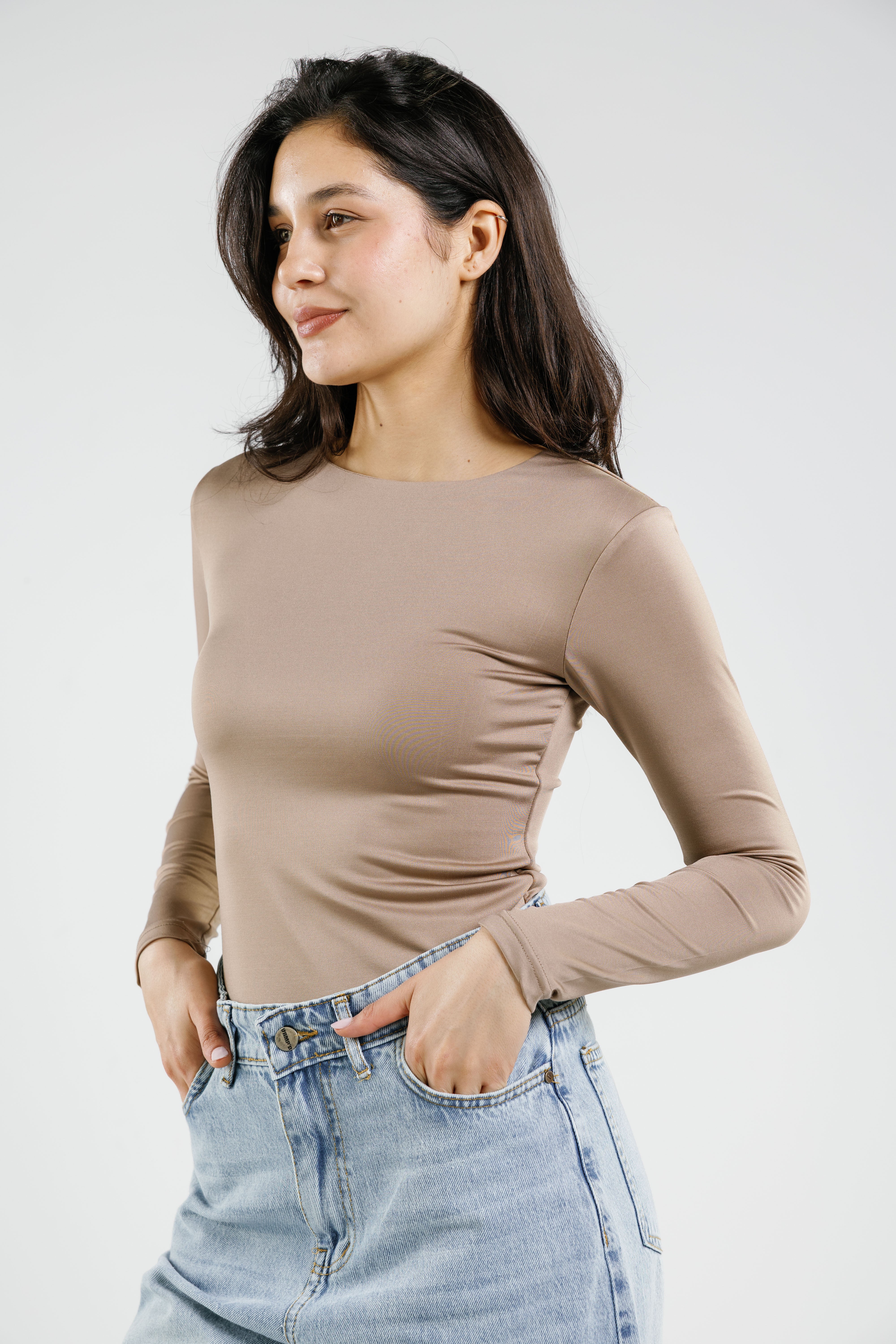 Crew Neck Long Sleeve Top