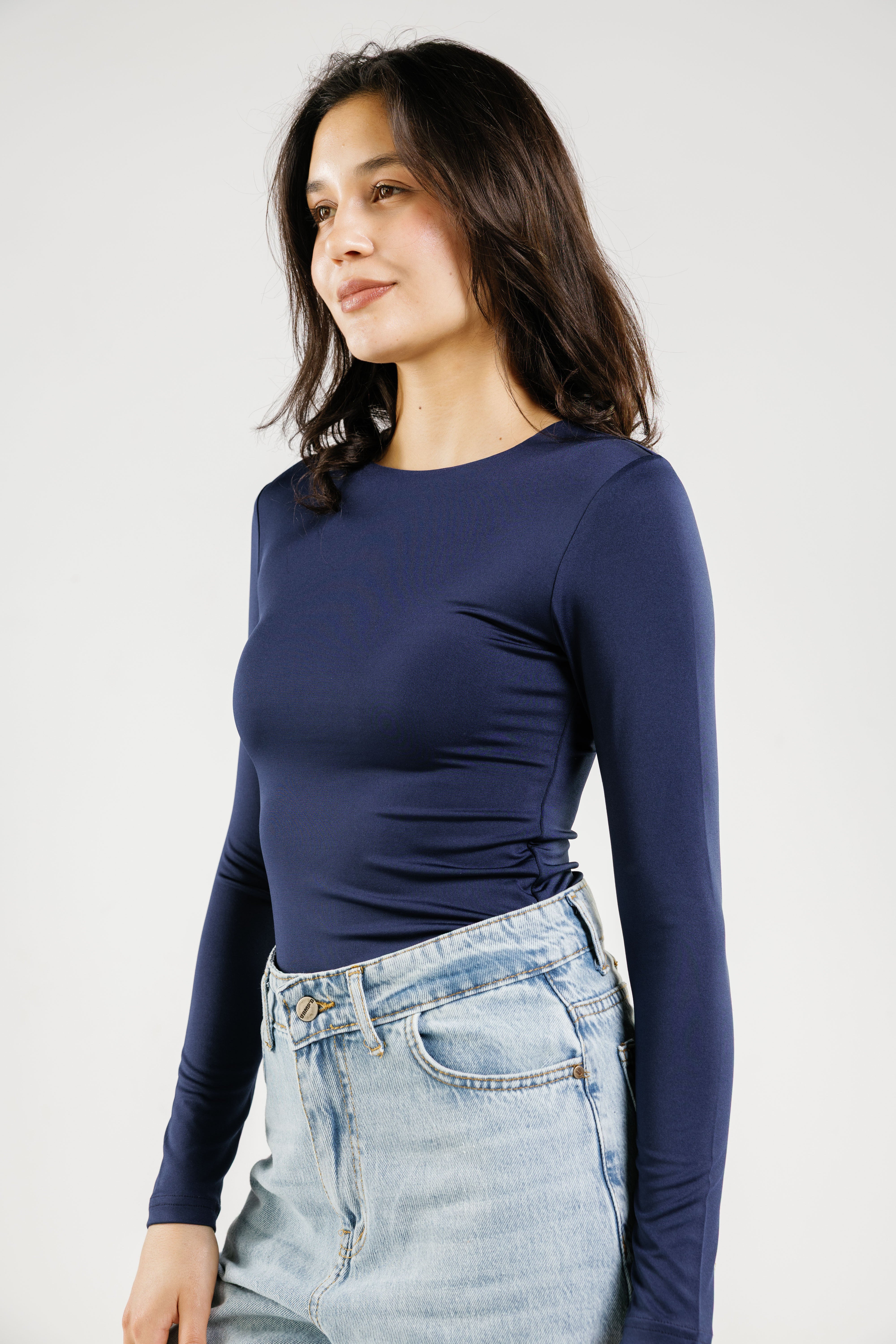 Crew Neck Long Sleeve Top