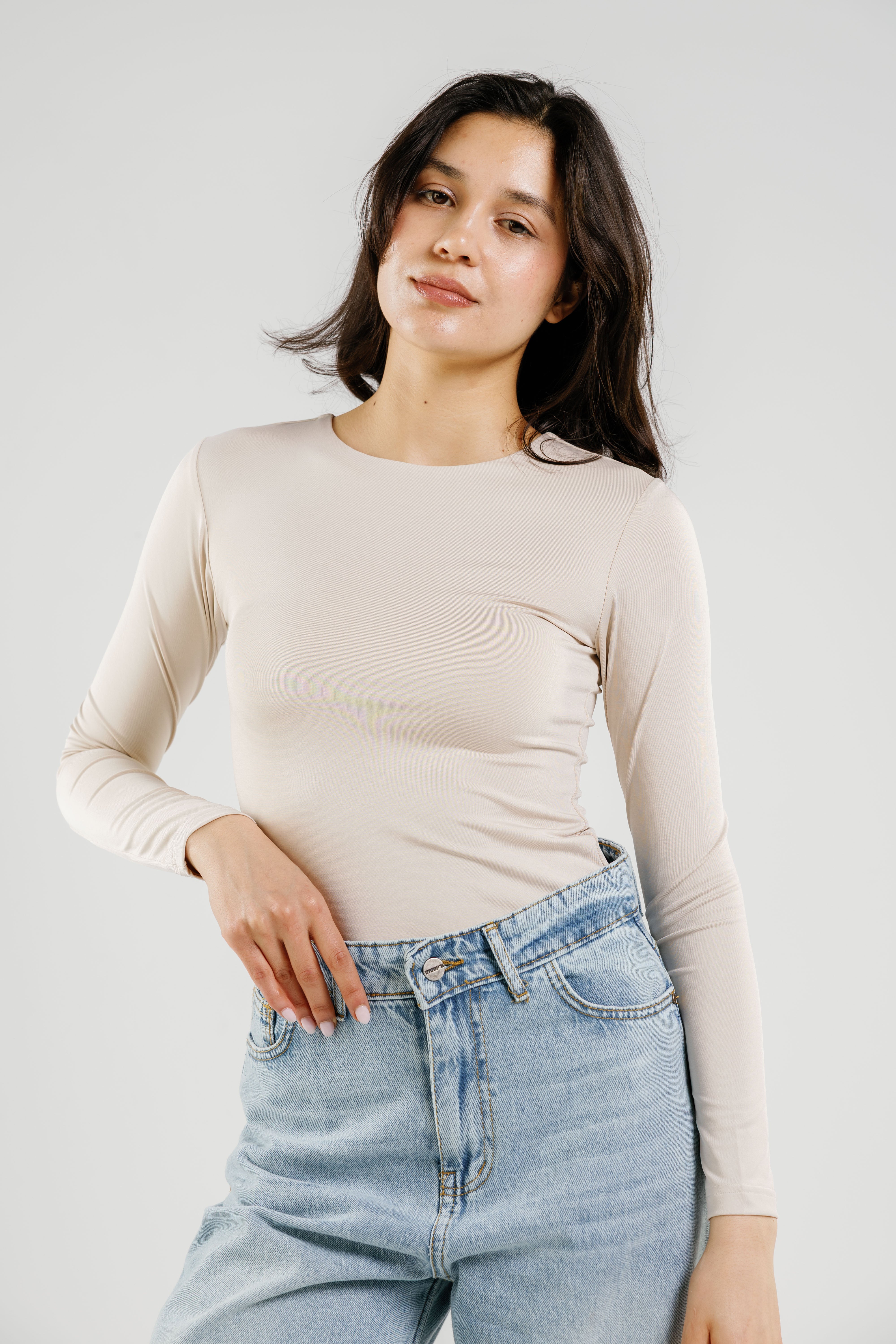 Crew Neck Long Sleeve Top