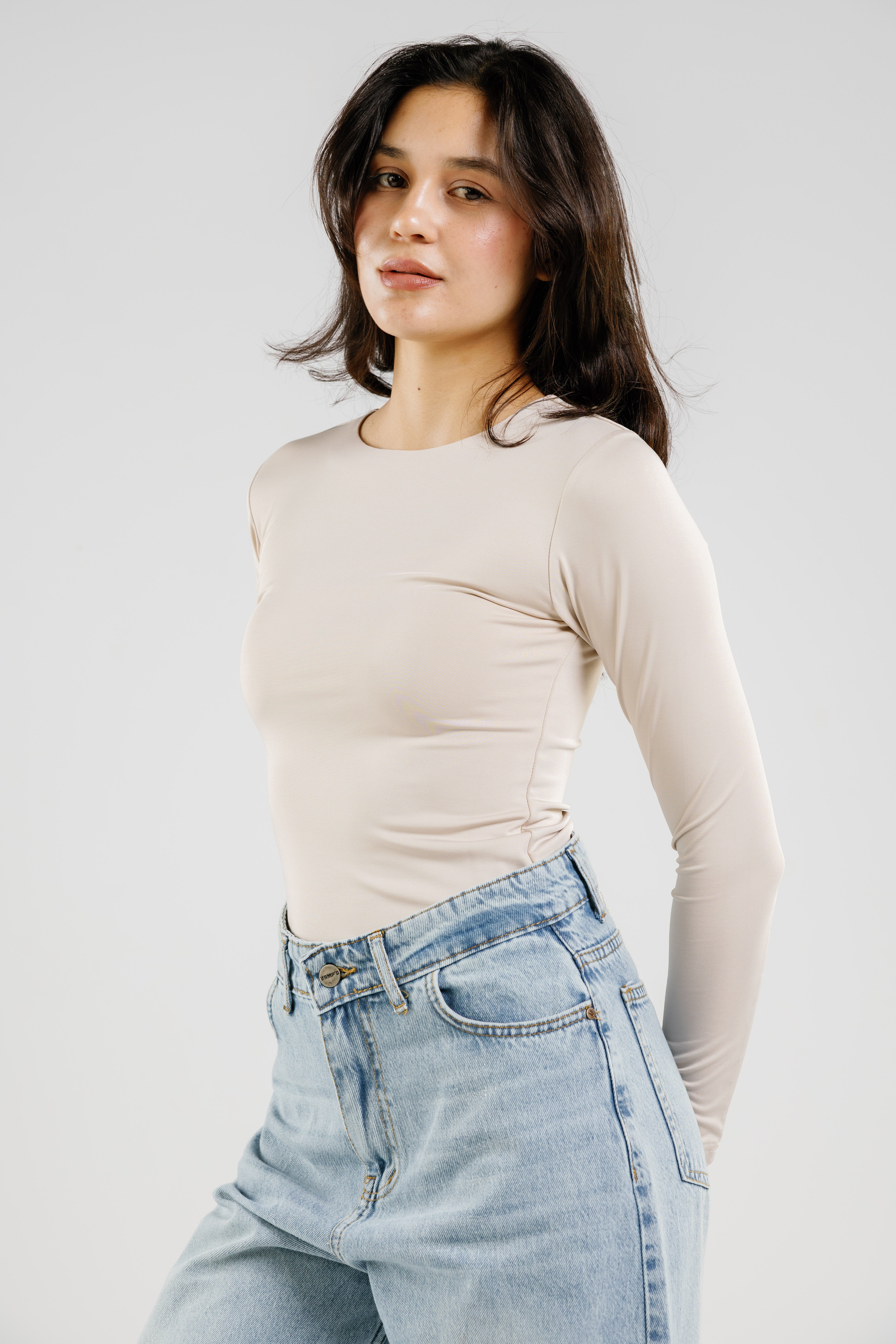 Crew Neck Long Sleeve Top