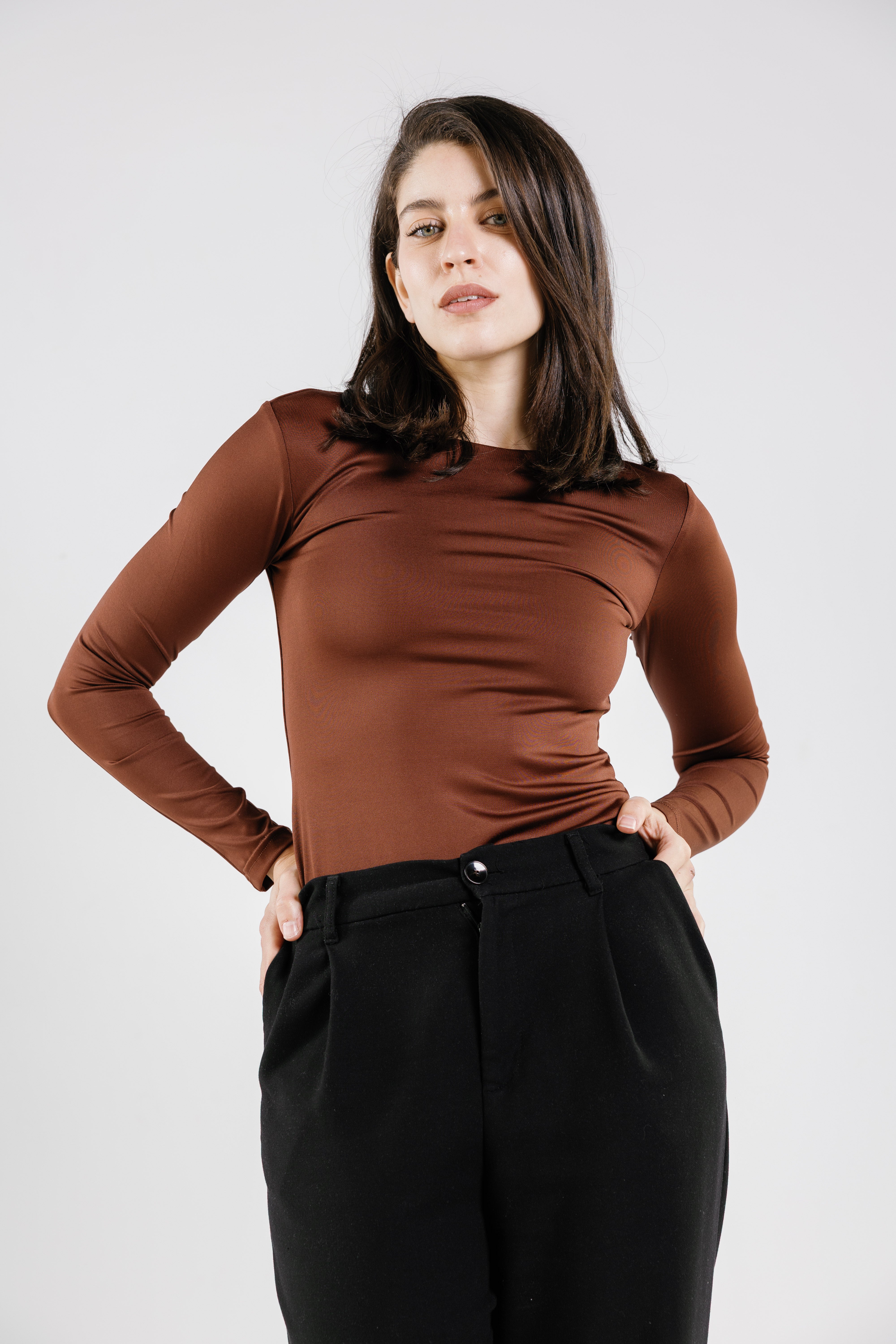 Crew Neck Long Sleeve Top
