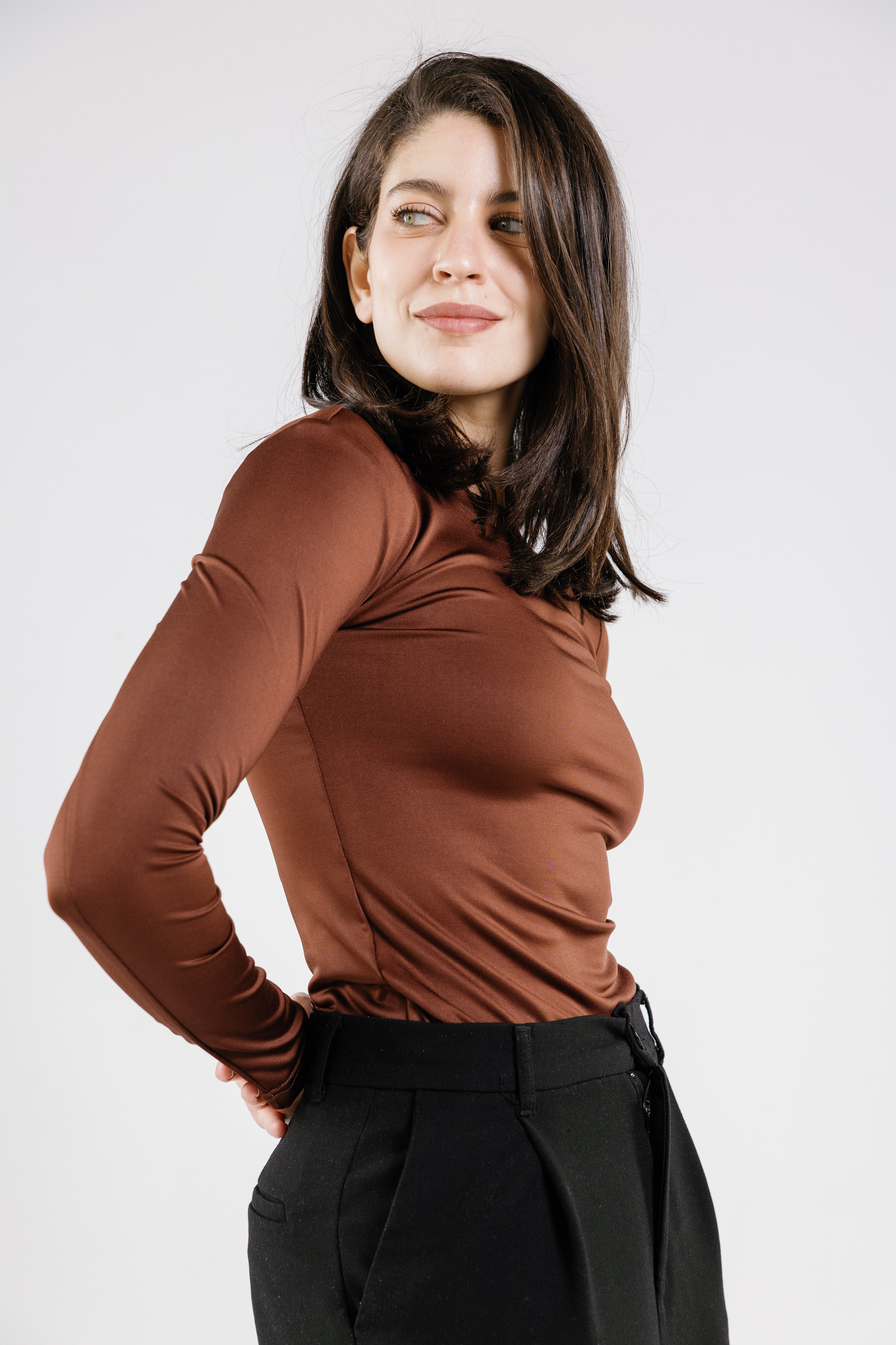 Crew Neck Long Sleeve Top
