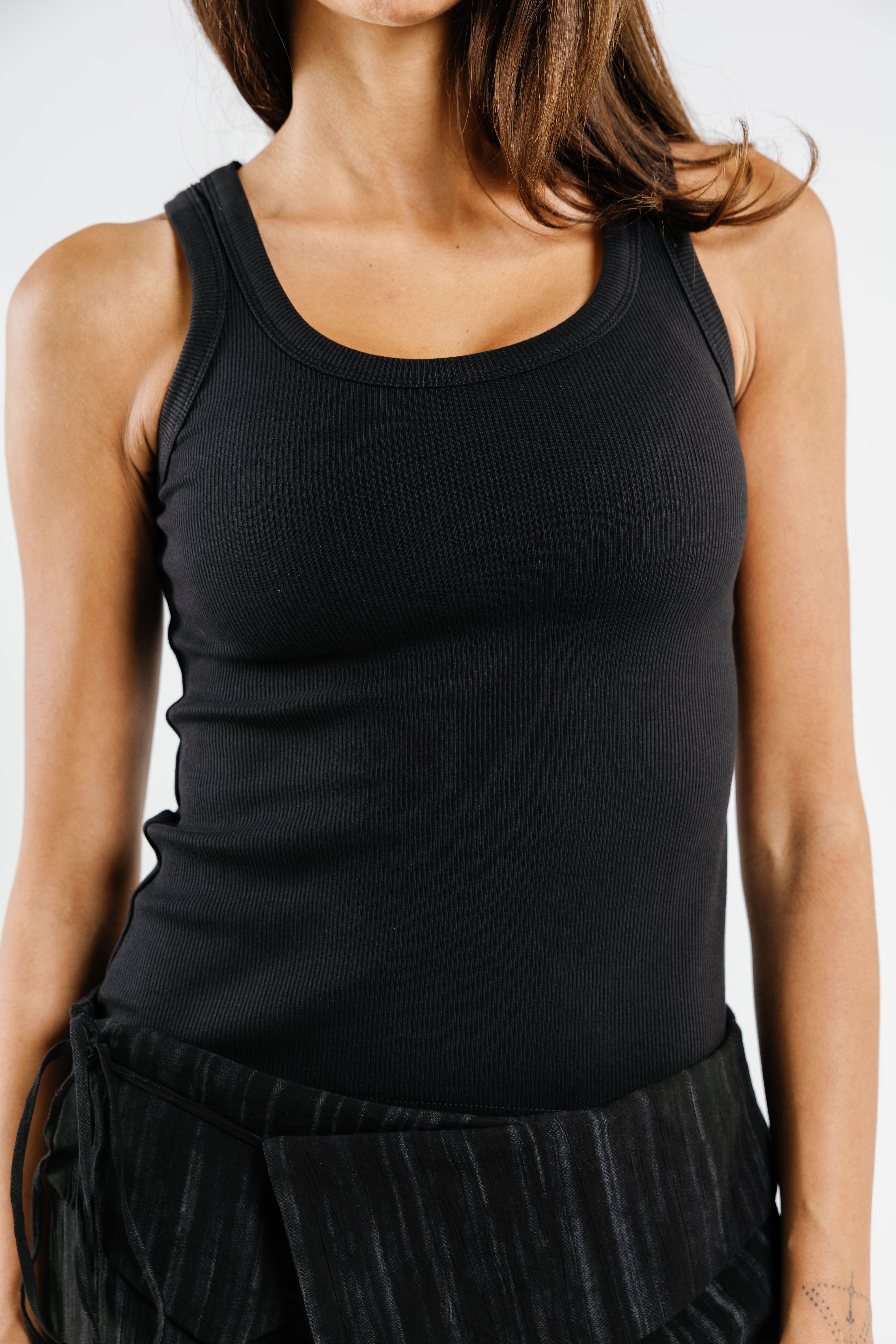 Round Tank Top Ribbed