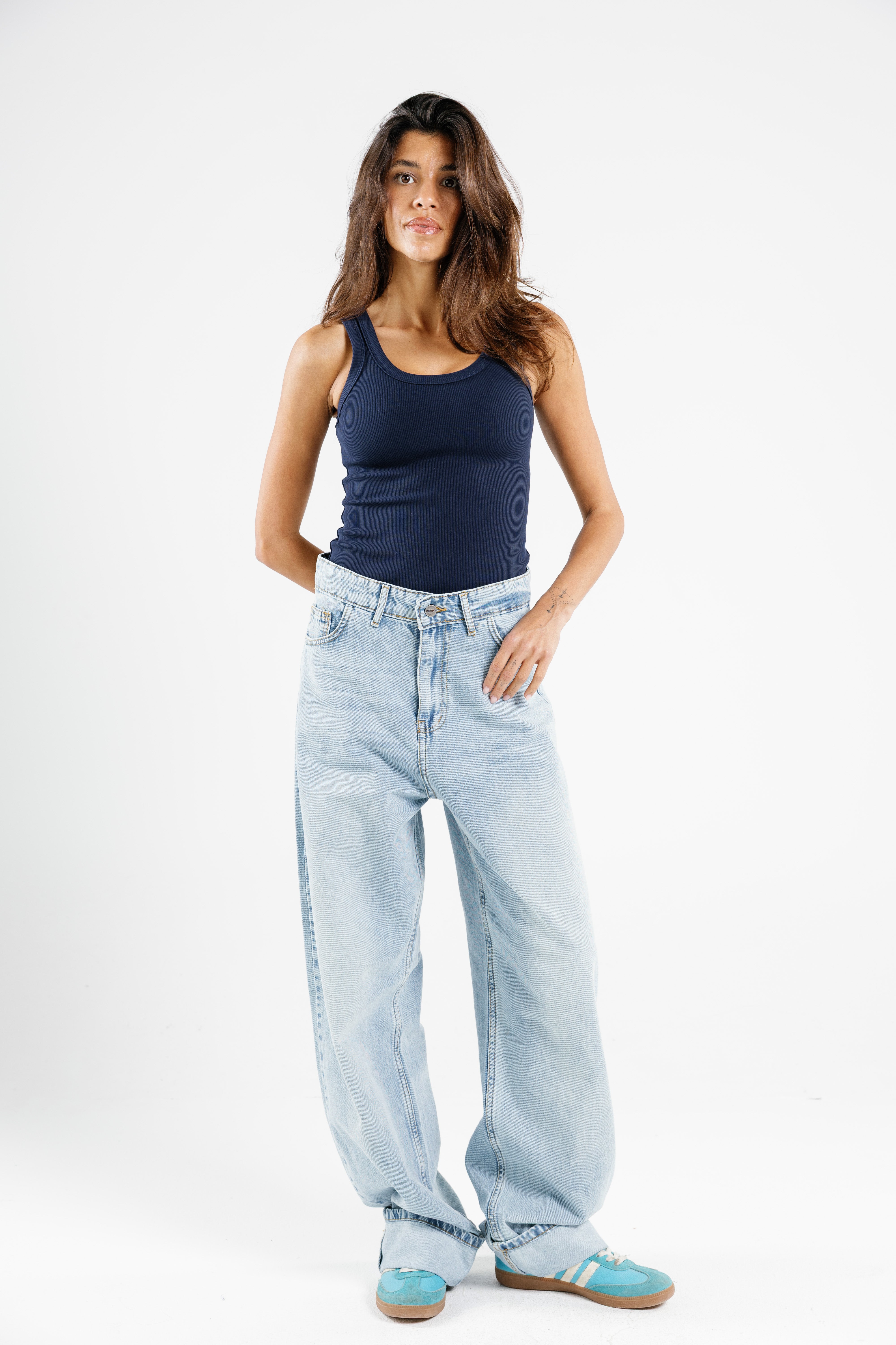 Round Tank Top Ribbed