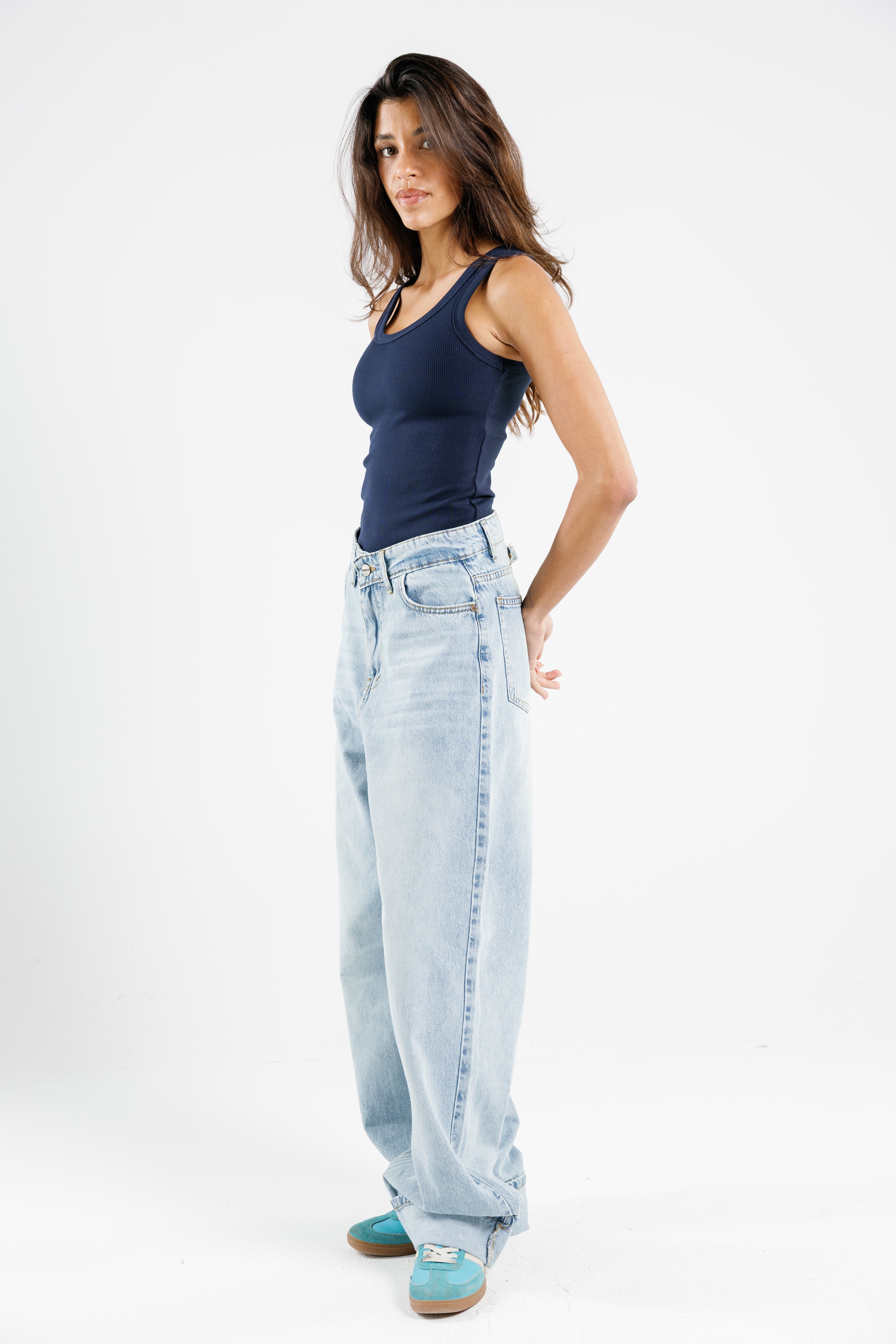 Round Tank Top Ribbed
