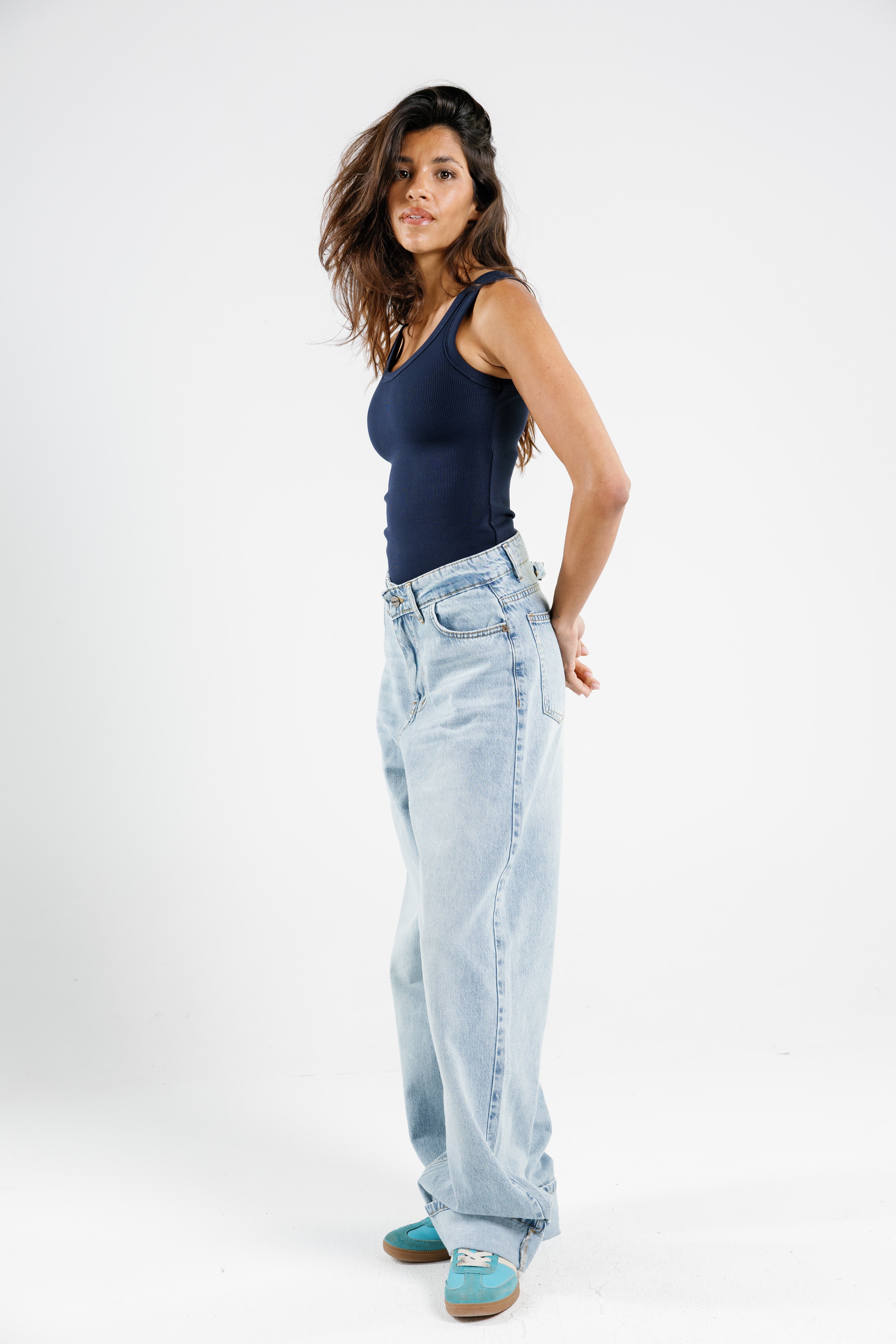 Round Tank Top Ribbed