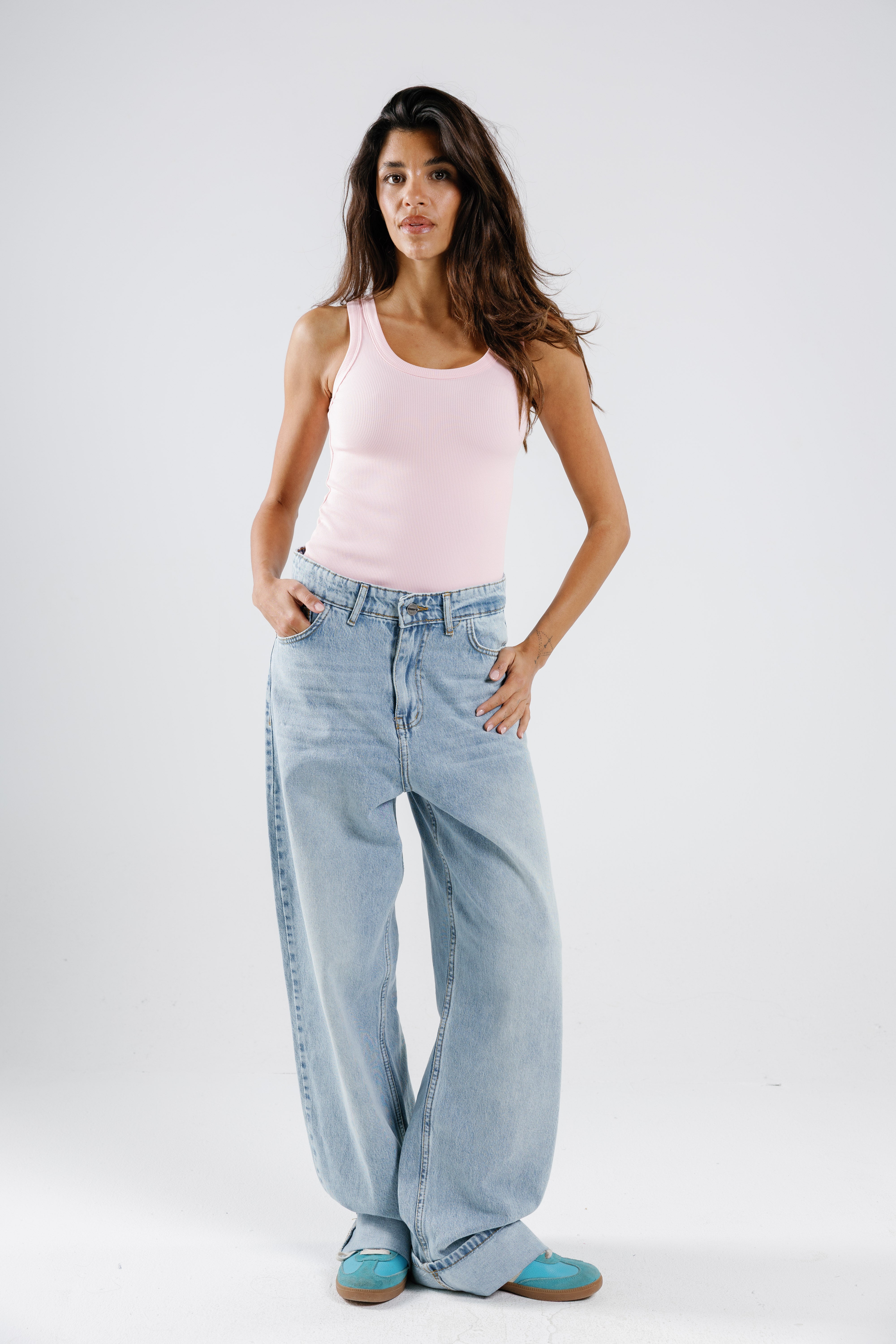 Round Tank Top Ribbed