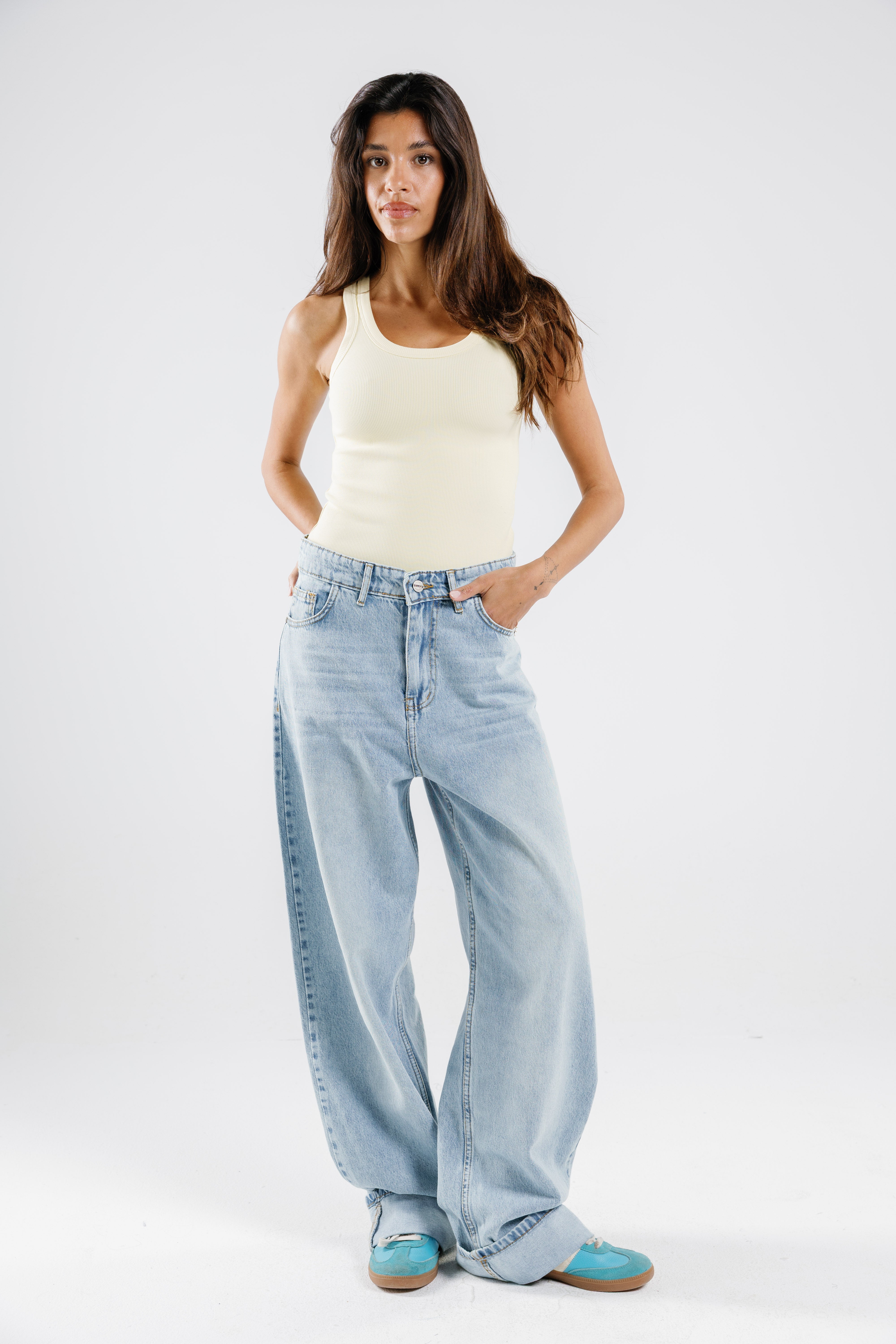 Round Tank Top Ribbed