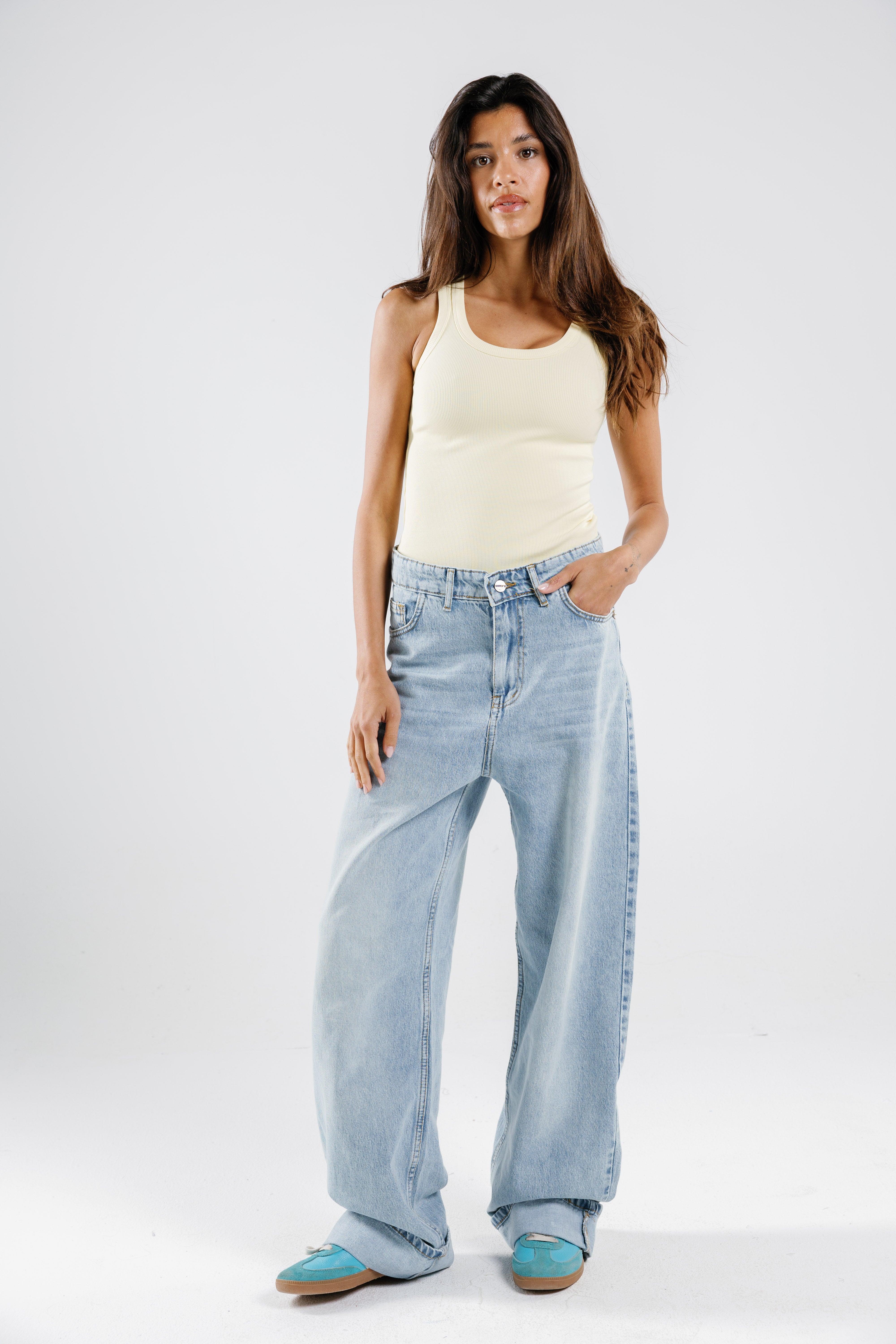 Round Tank Top Ribbed