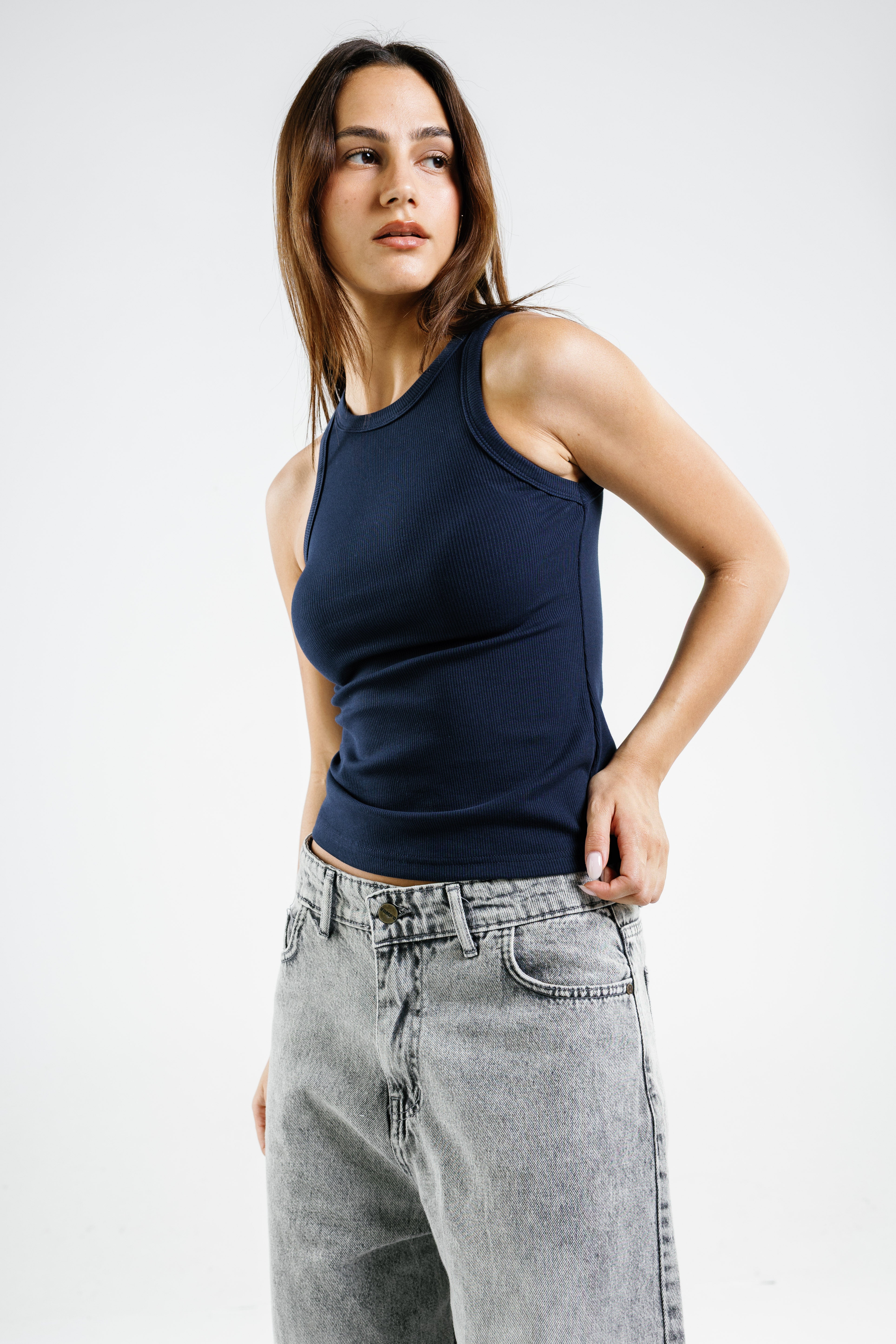 Crew Tank Top Ribbed