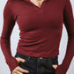 Ribbed polo long sleeve