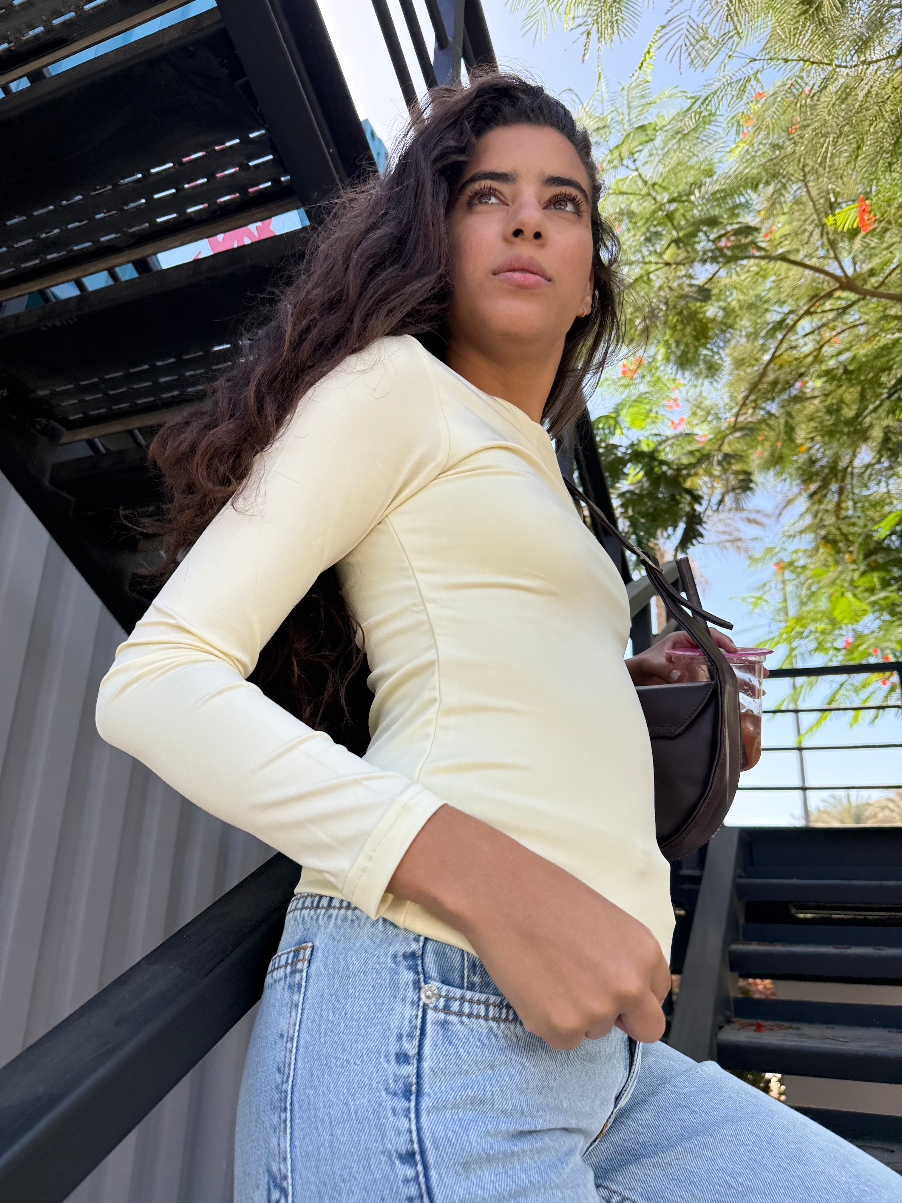 Crew Neck Long Sleeve Top