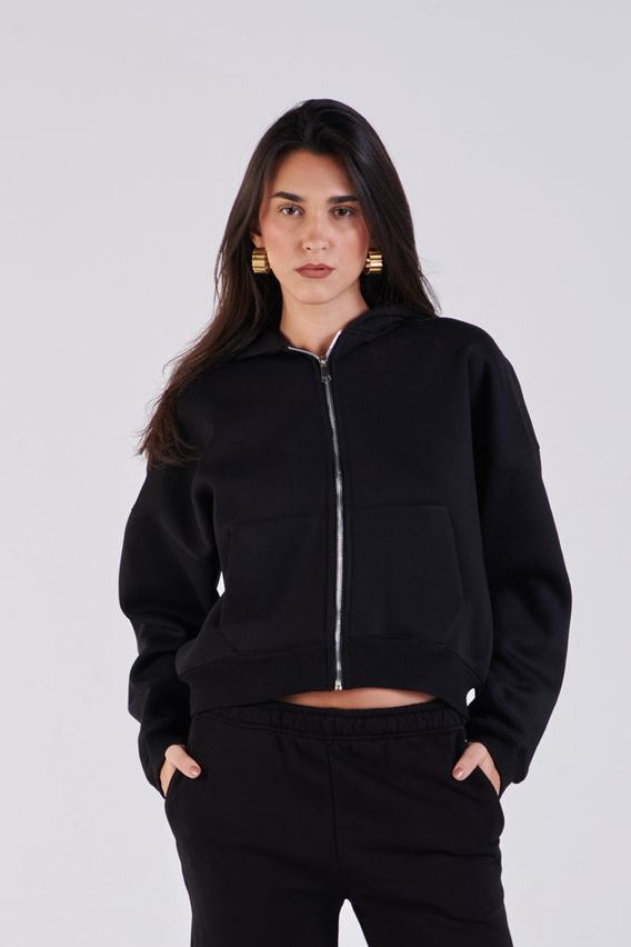 Oversize zip-up hoodie