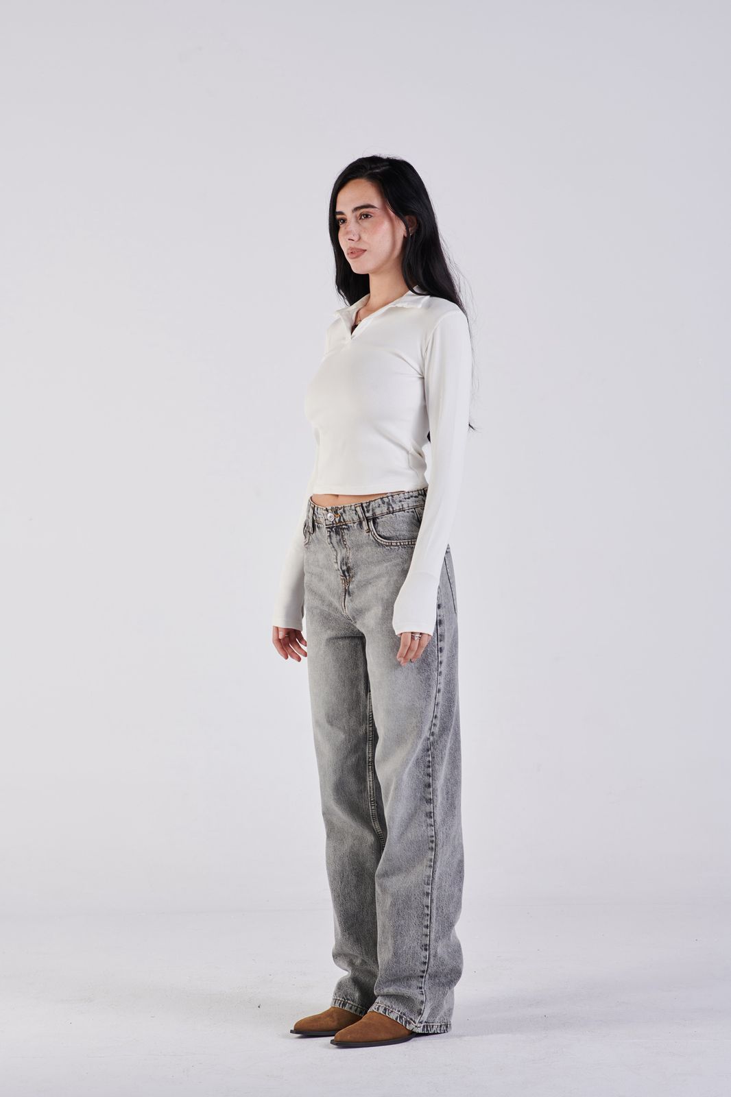 Straight Leg Denim Grey