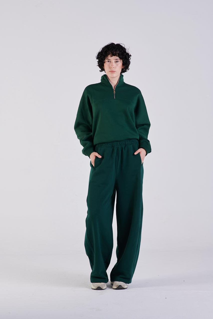 Plush barrel trousers olive