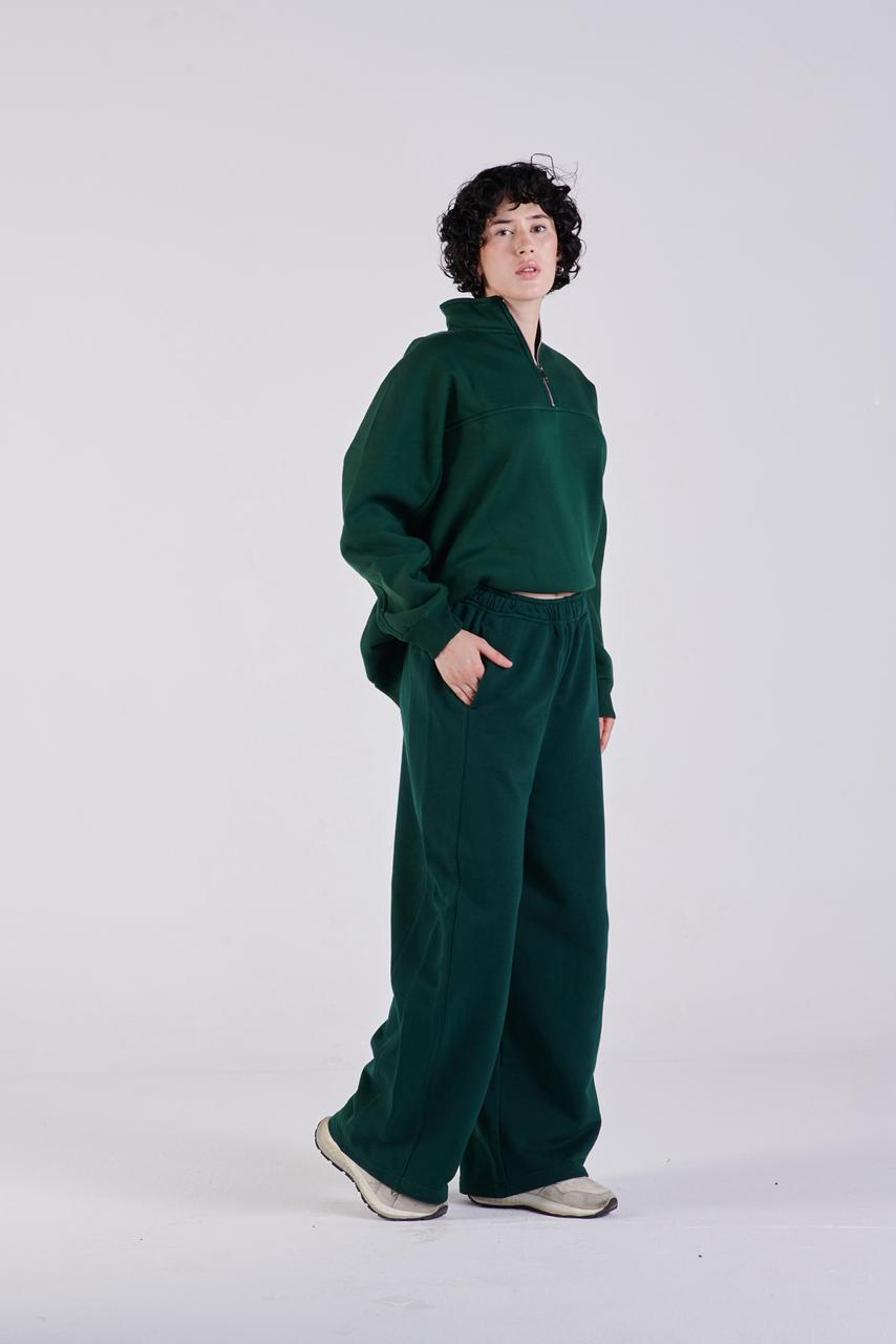 Plush barrel trousers olive