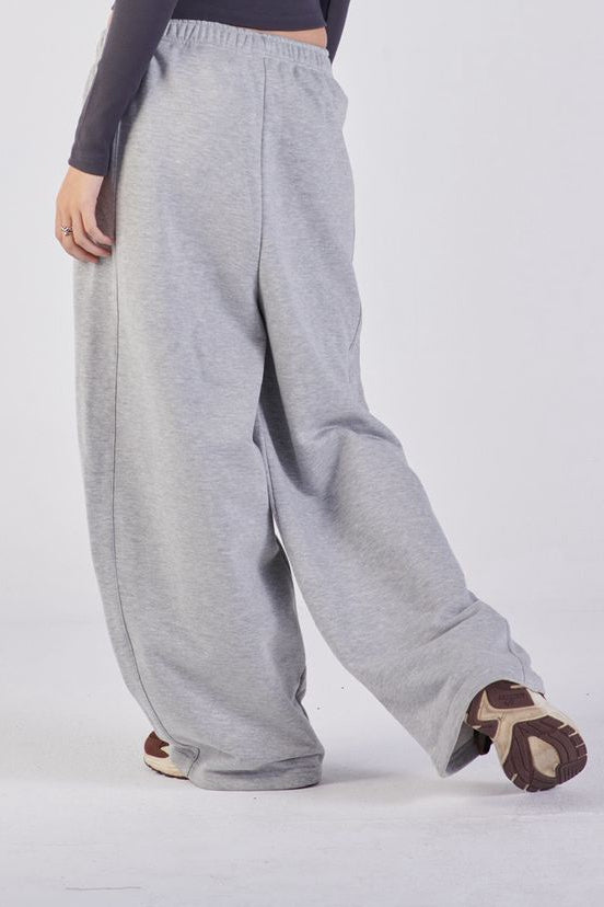 Plush barrel trousers