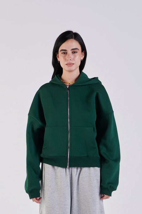 Oversize zip-up hoodie