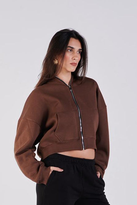 Oversize zip-up hoodie