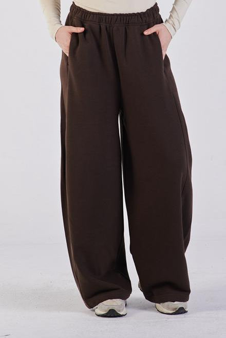 Plush barrel trousers
