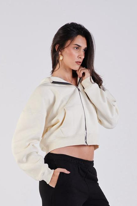 Oversize zip-up hoodie